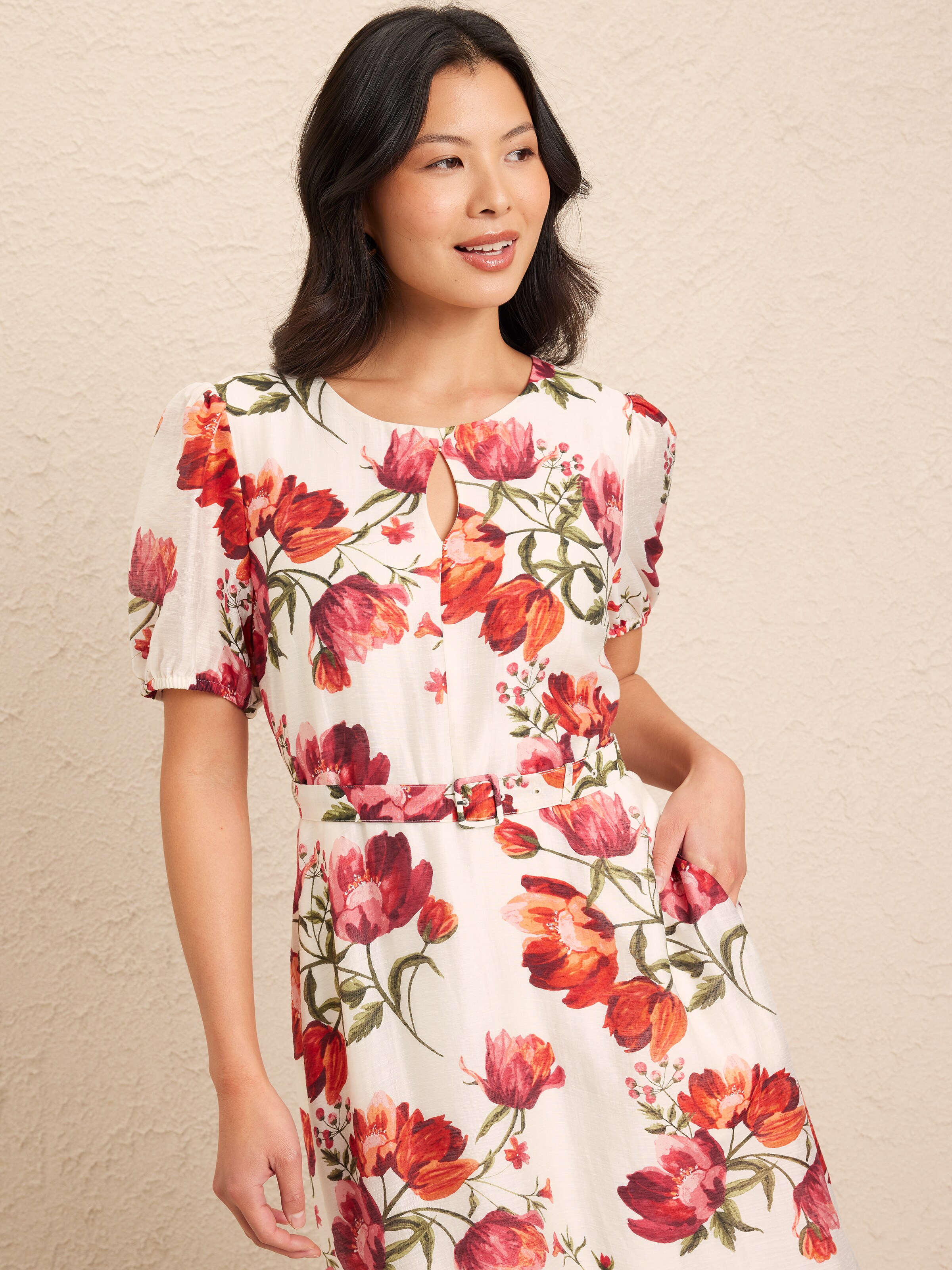 Monica Lace Trim Dress