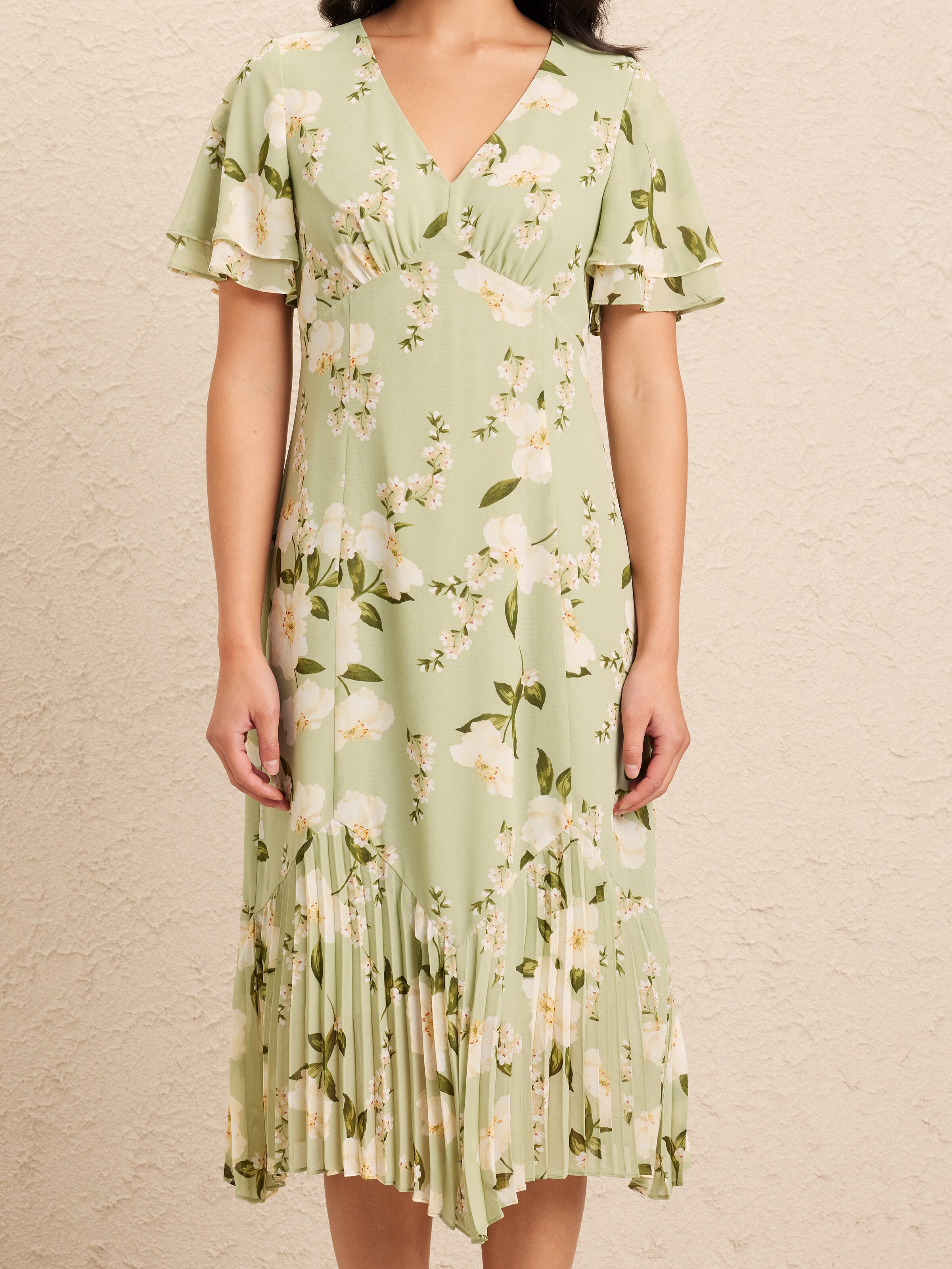 Evie Pleat Hem Dress
