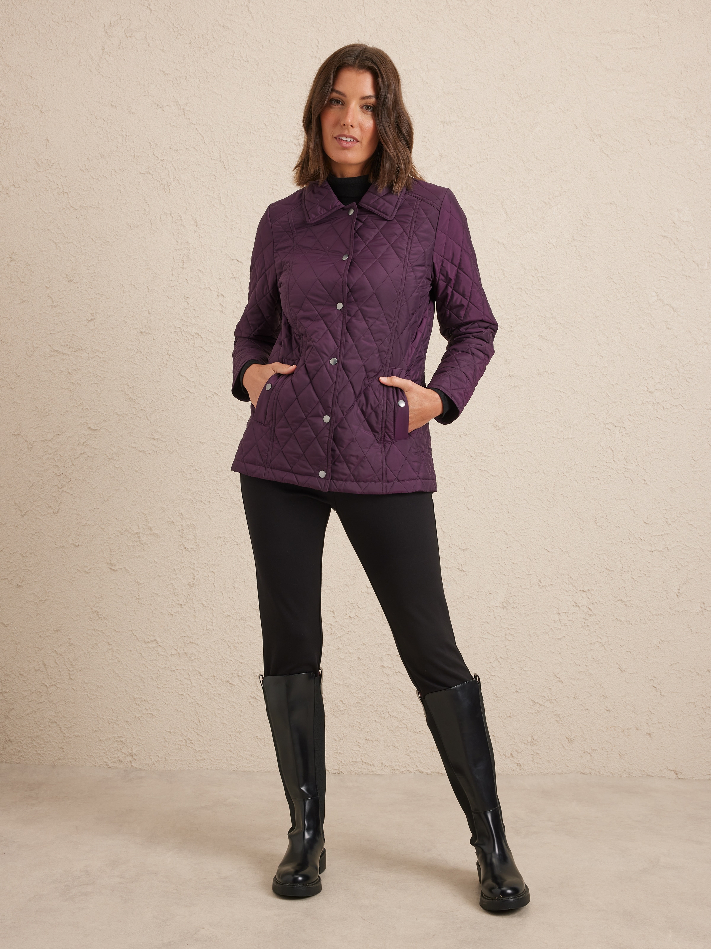 Collared Quilted Jacket