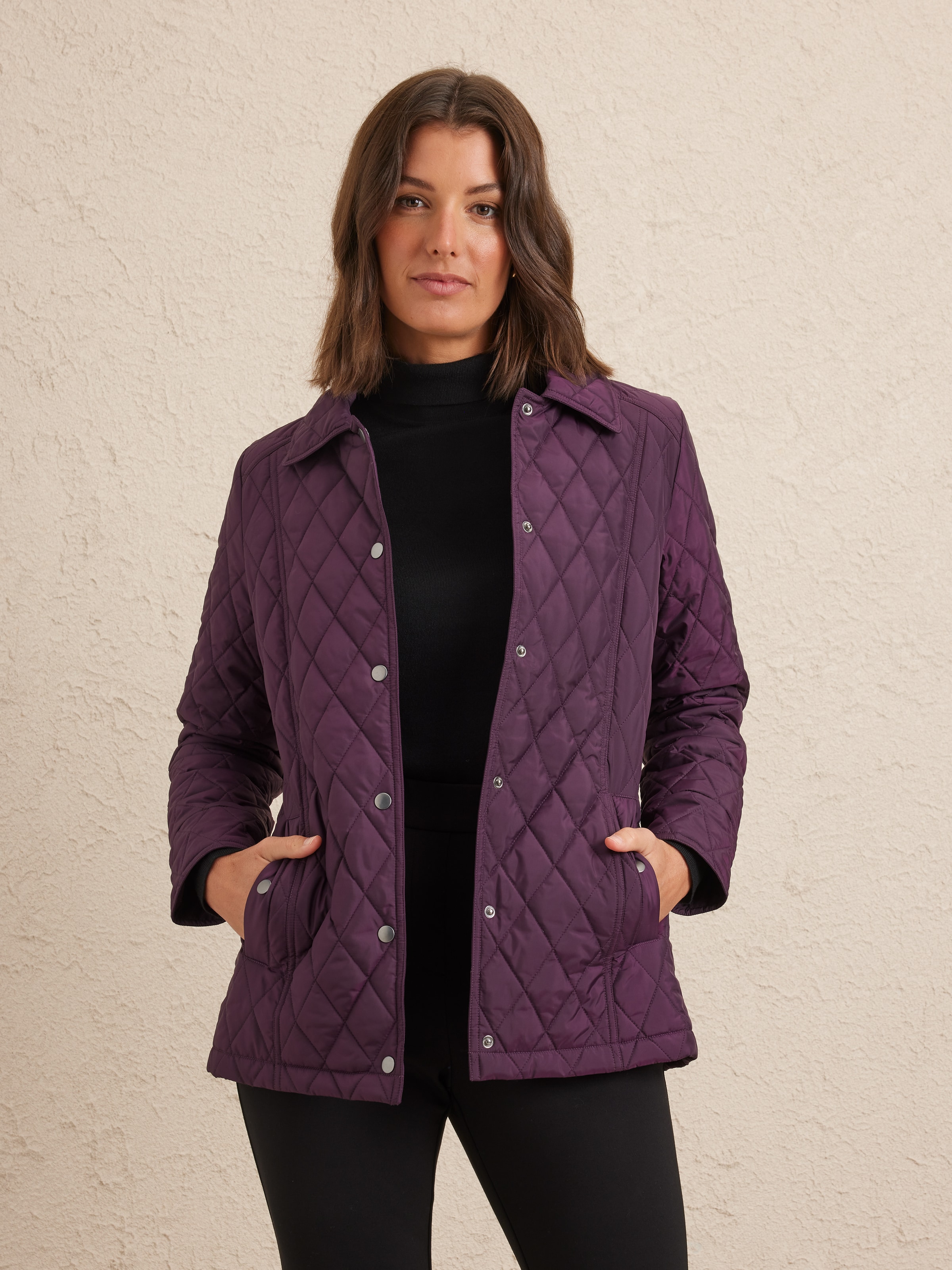 Collared Quilted Jacket