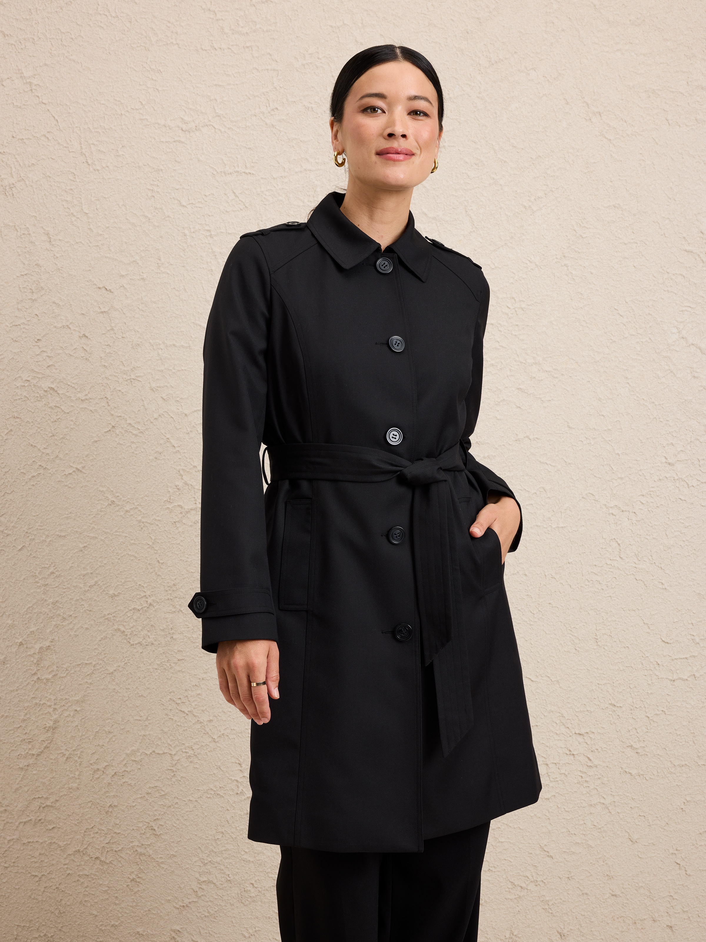 Single Breasted Trench Coat