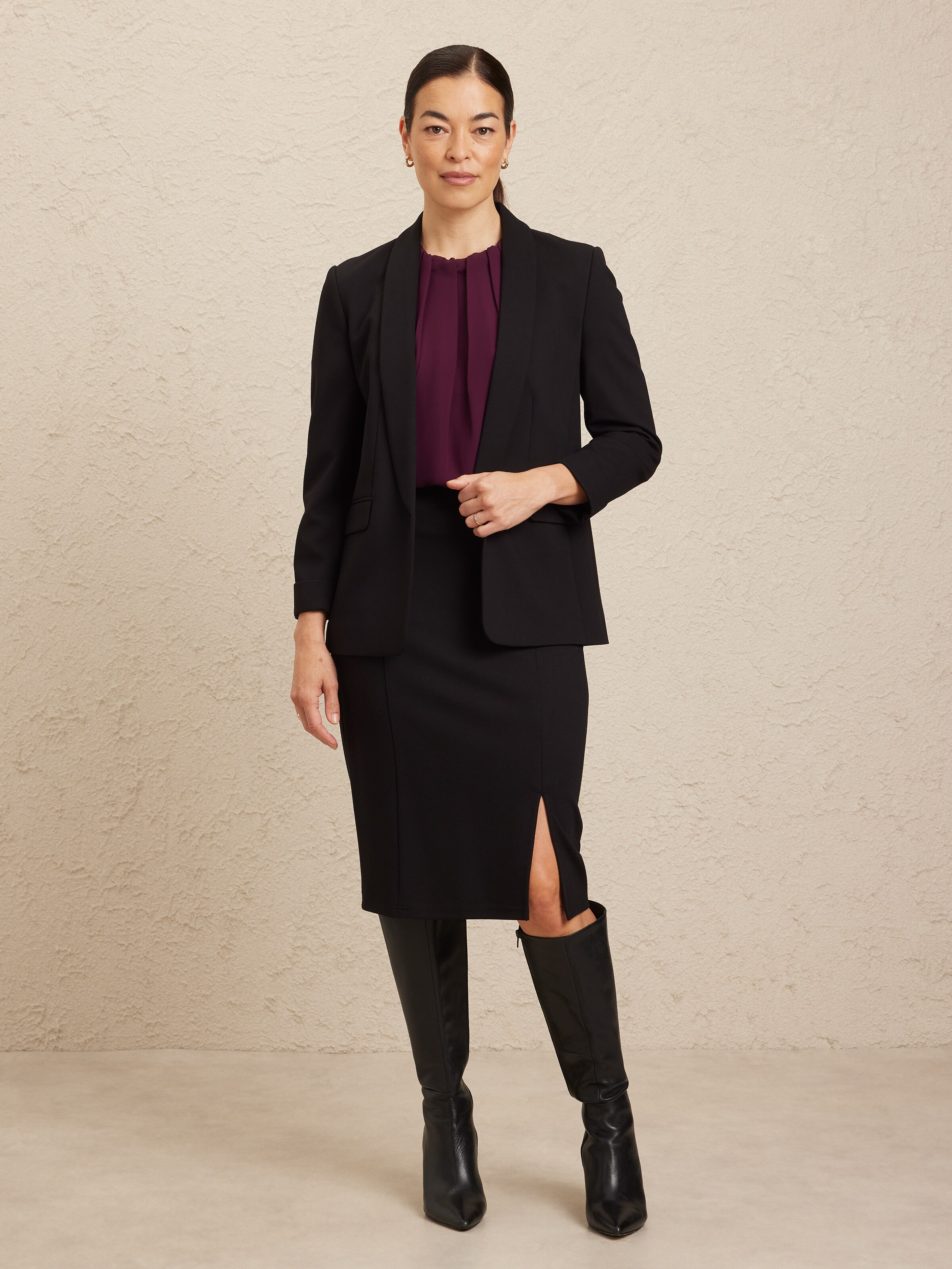 Delany Ponte Long Blazer