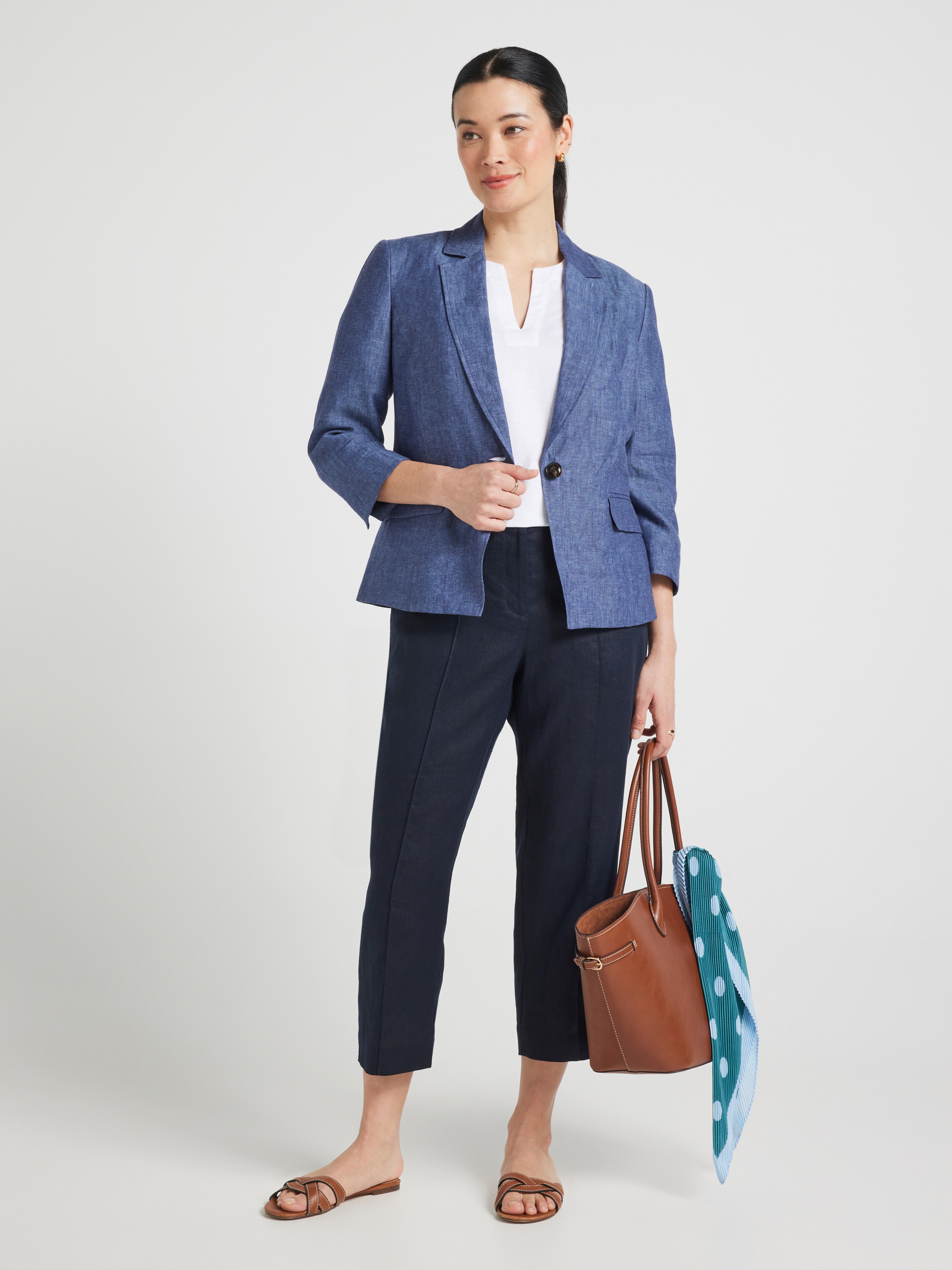 Rue 3/4 Sleeve Linen Blazer