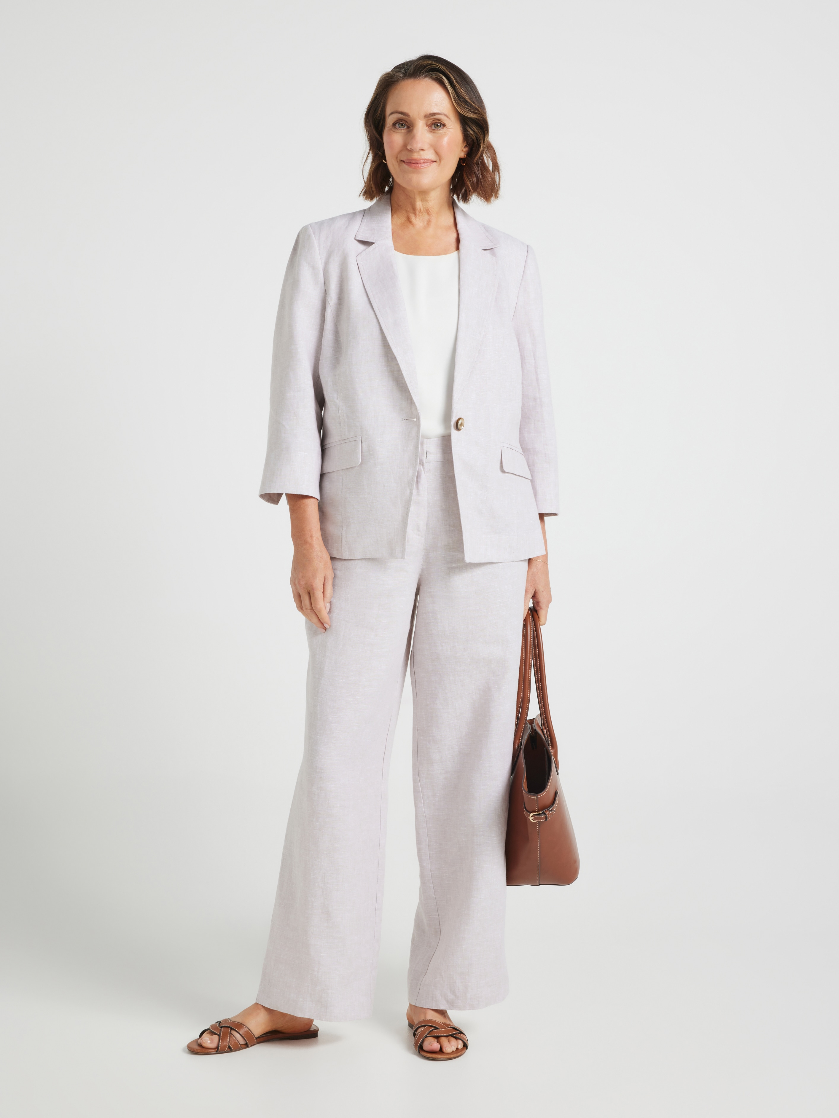 Rue 3/4 Sleeve Linen Blazer