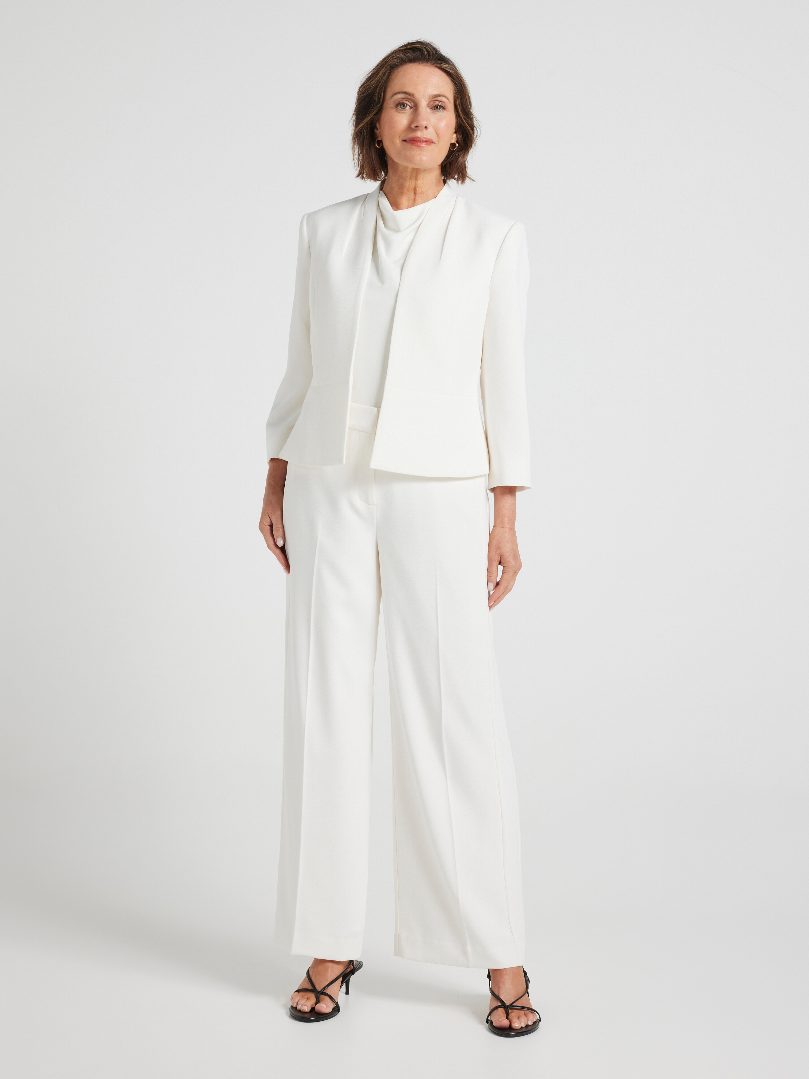 Amanda 3/4 Sleeve Crepe Jacket