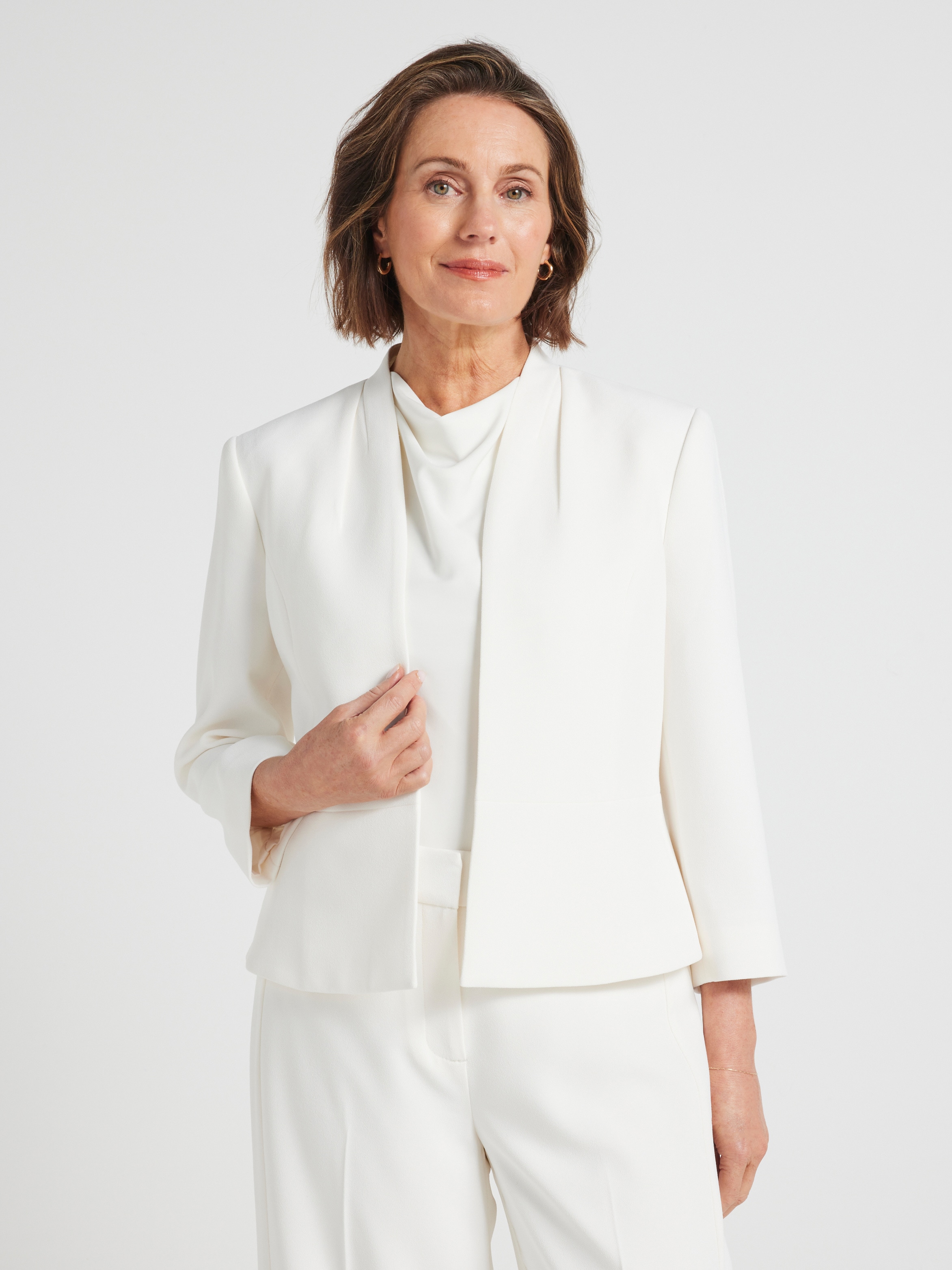 Amanda 3/4 Sleeve Crepe Jacket