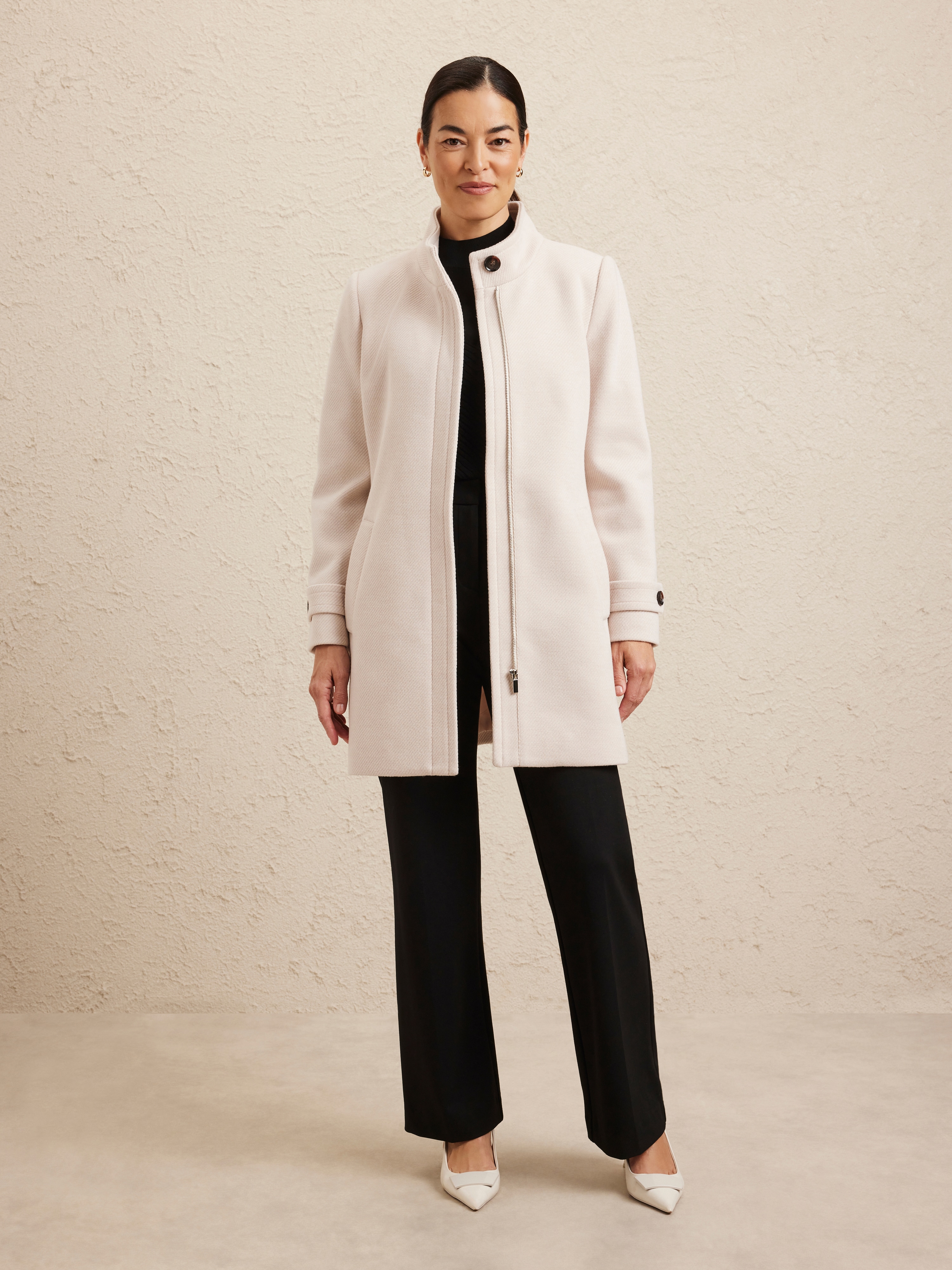 Harlow Zip Front Coat
