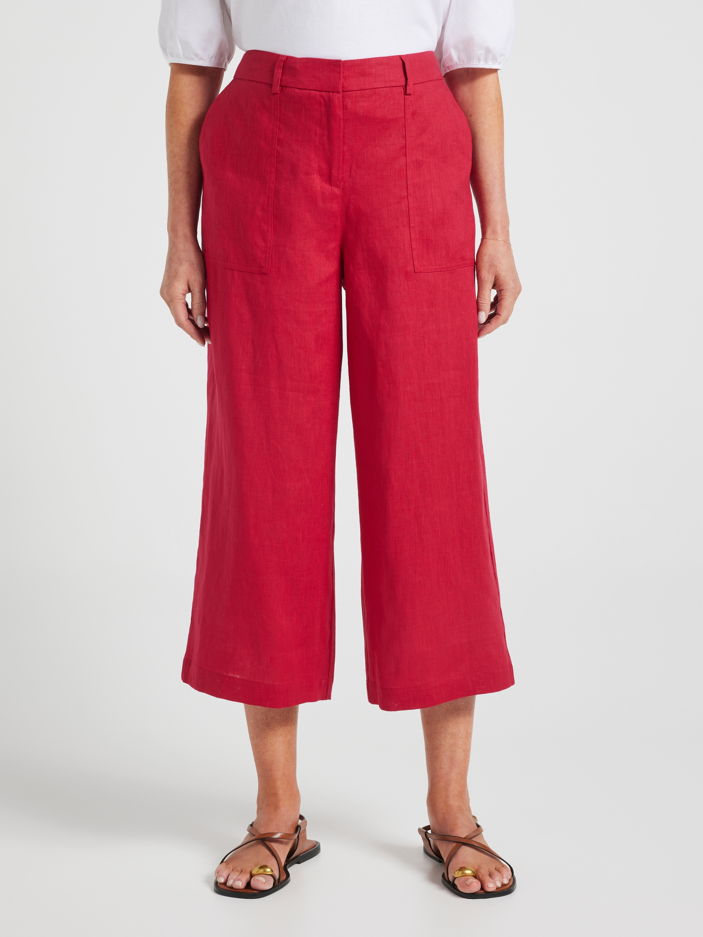 Alissa Patch Pocket Linen Culotte