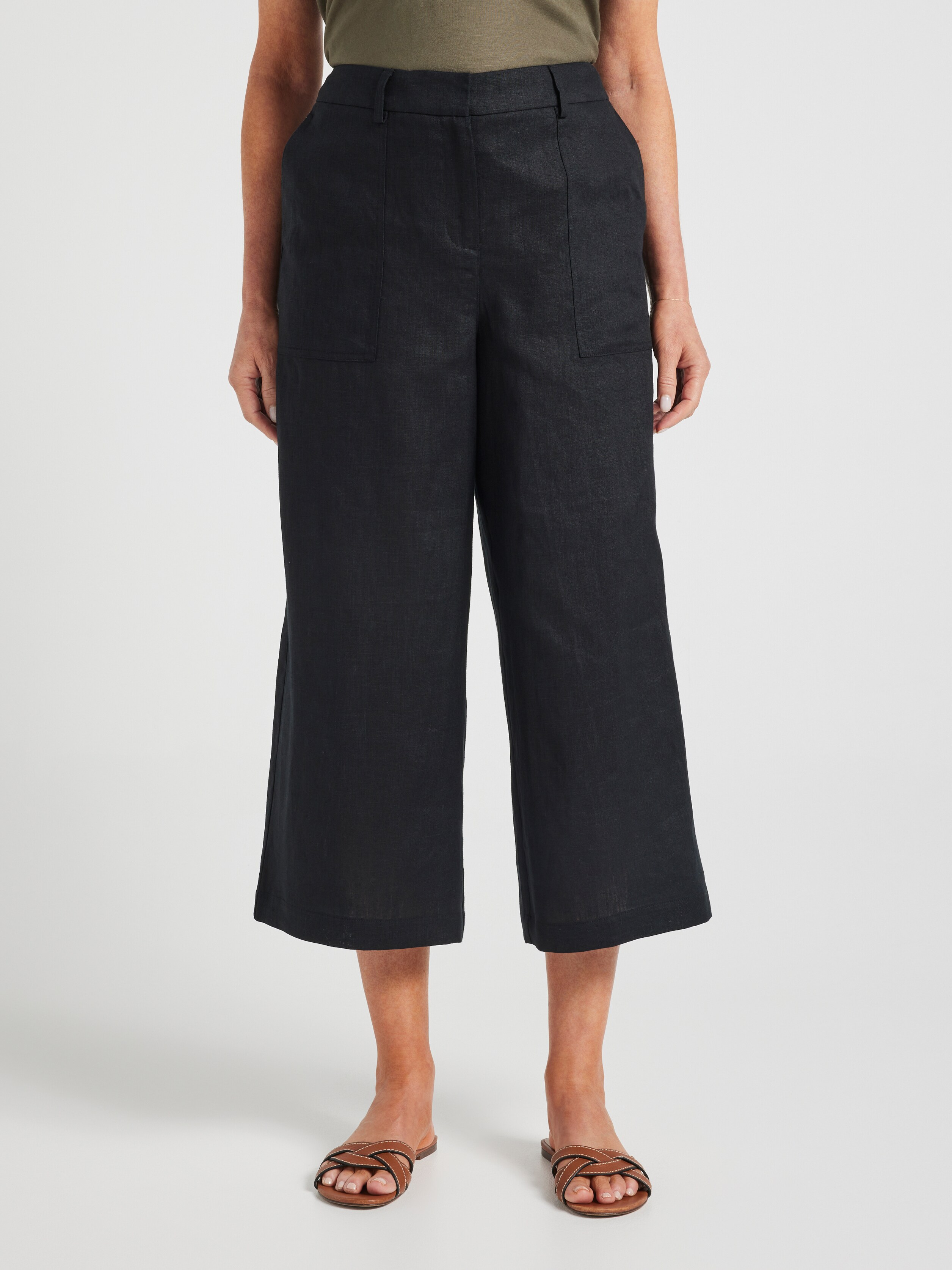 Alissa Patch Pocket Linen Culotte