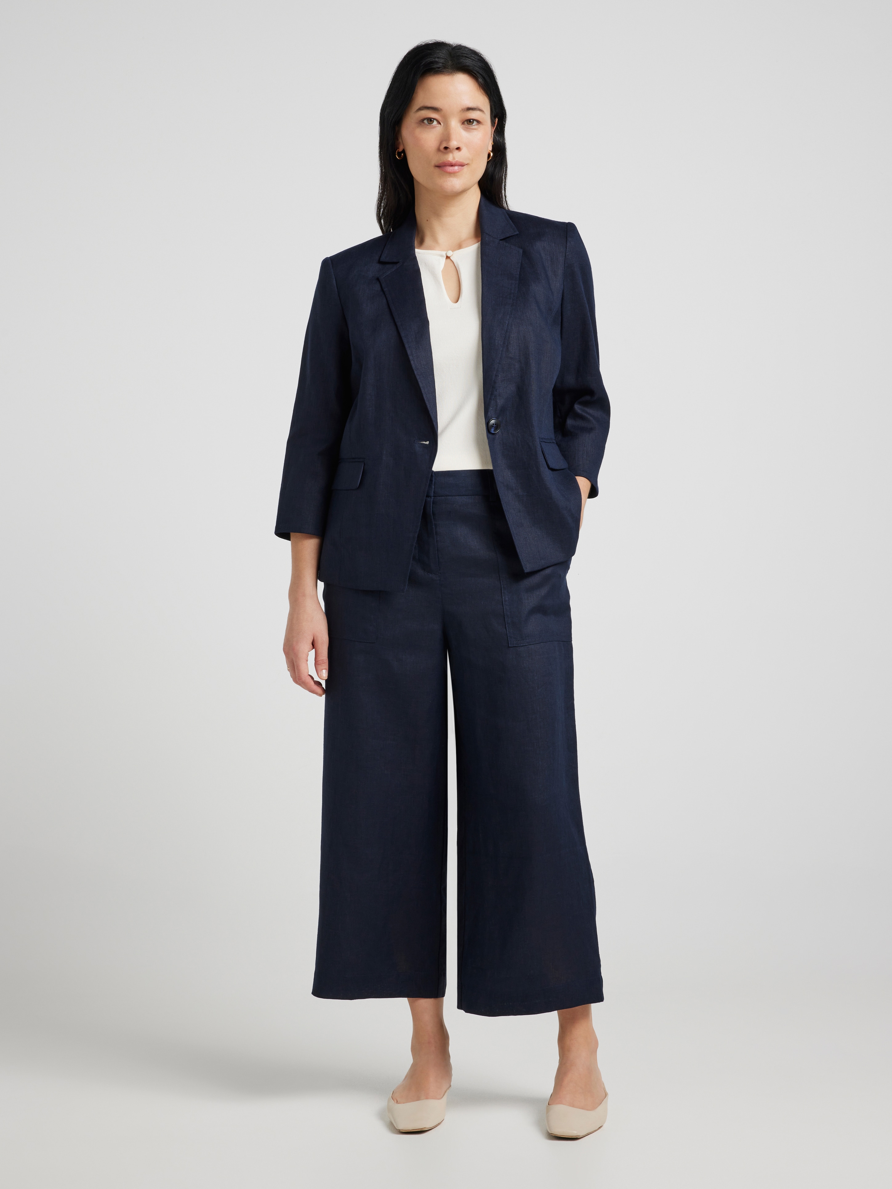 Alissa Patch Pocket Linen Culotte
