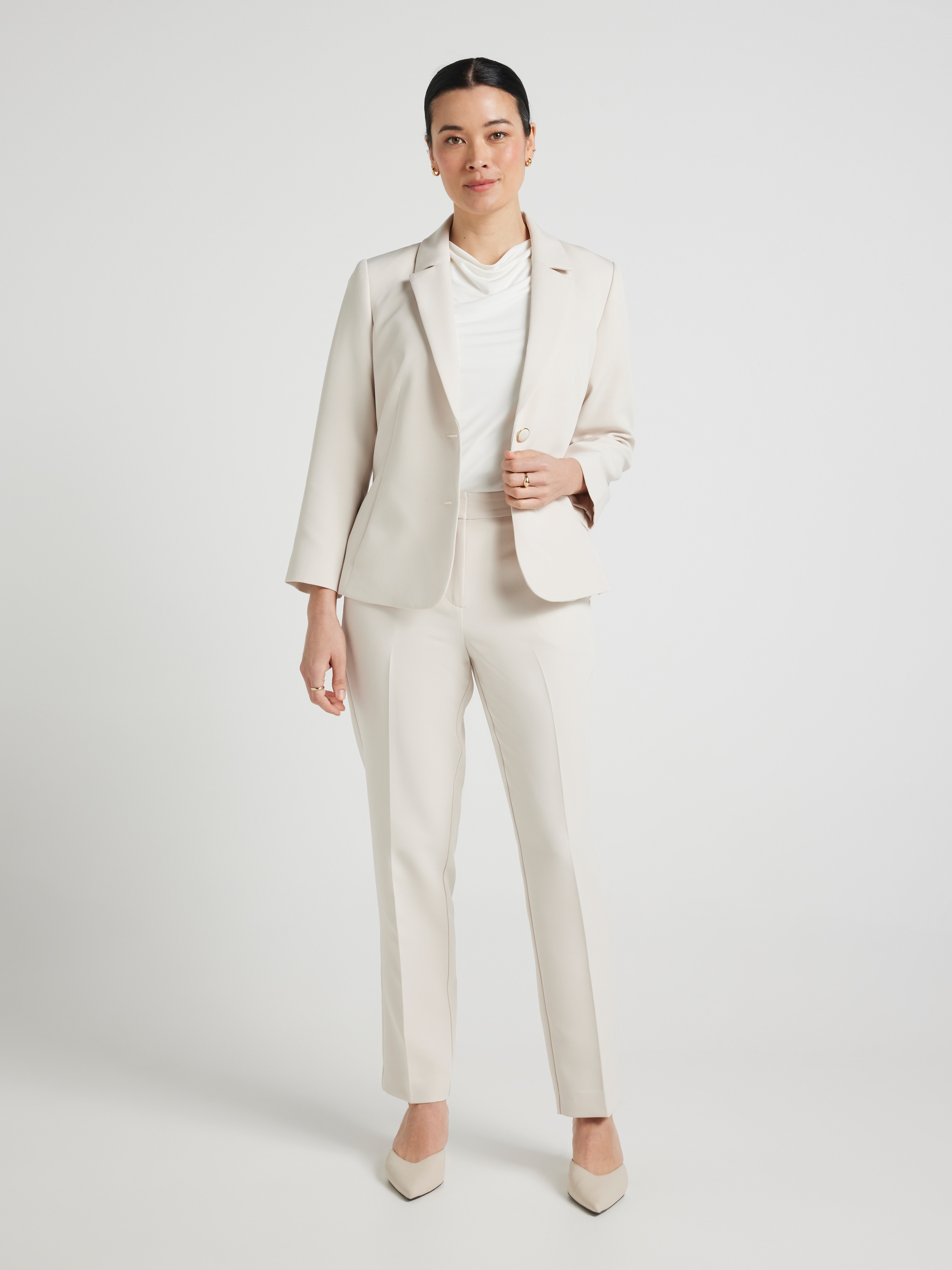 Noelle Slim Leg Crepe Pant