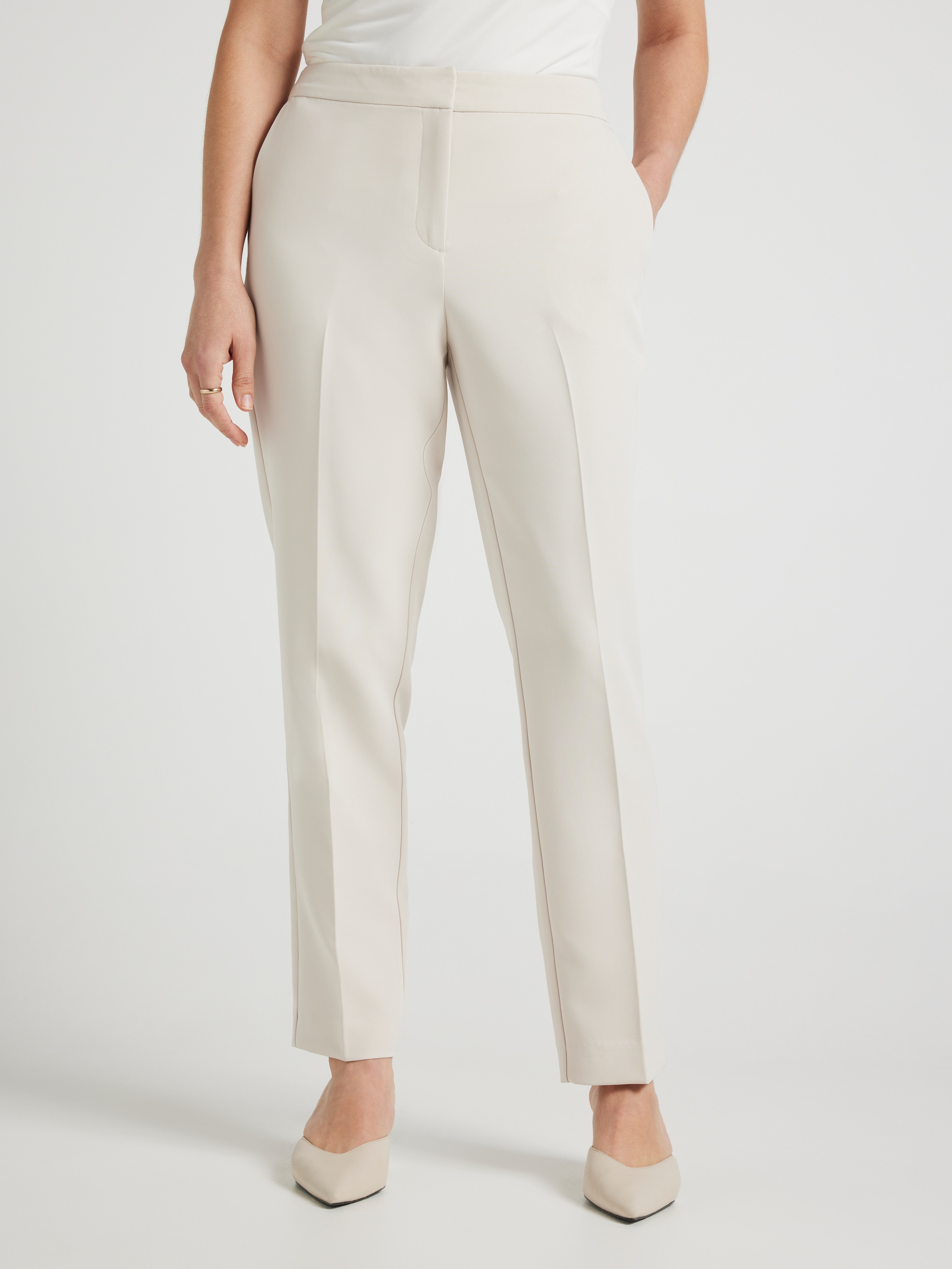 Noelle Slim Leg Crepe Pant