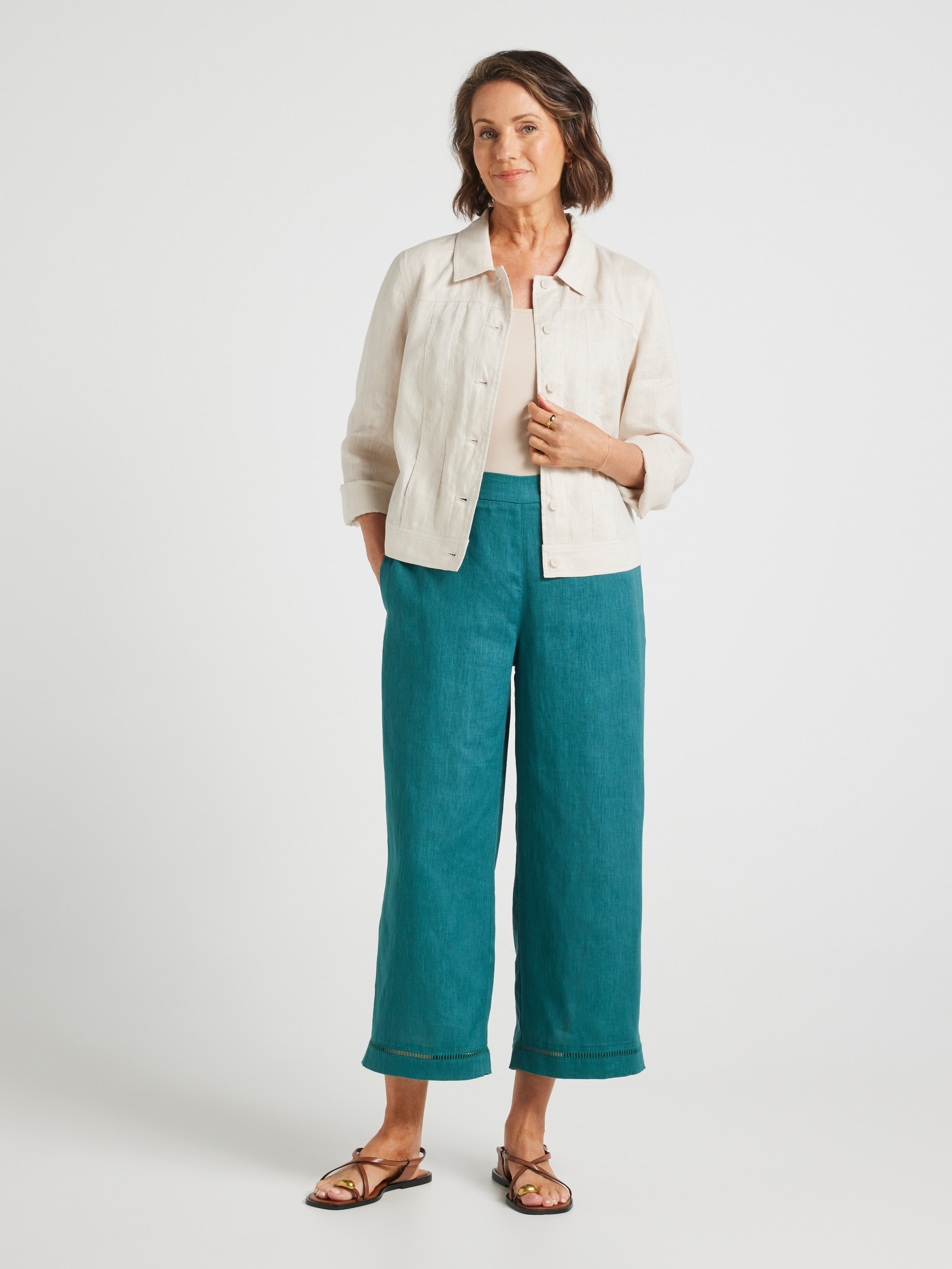 Lucy Linen Ankle Grazer Pant