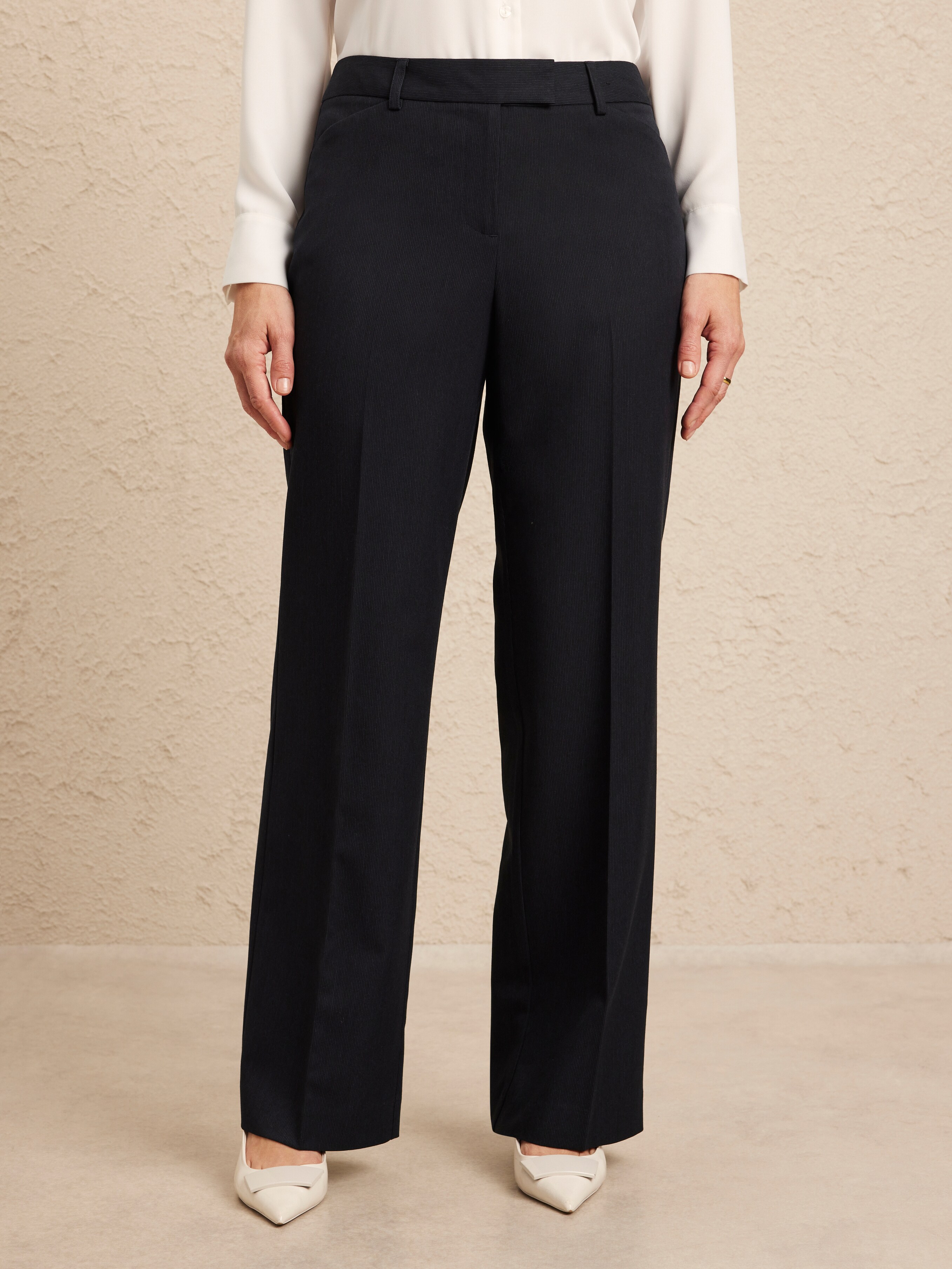 Alana Pinstripe Wide Suit Pant