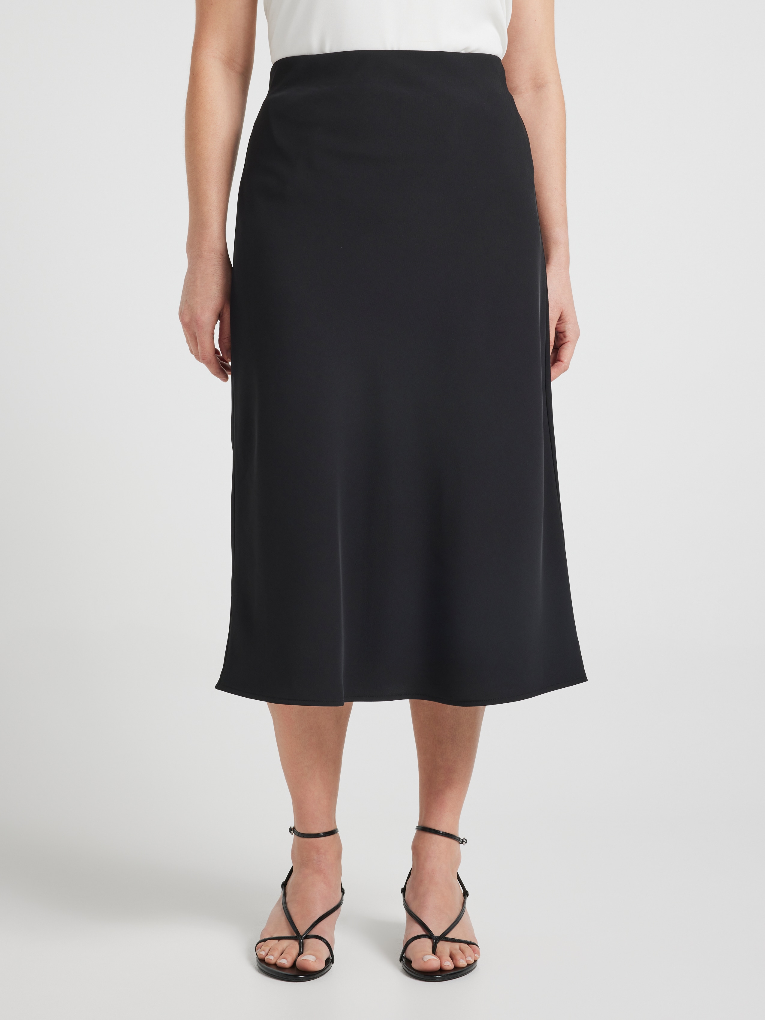 Helena Bias Cut Crepe Skirt