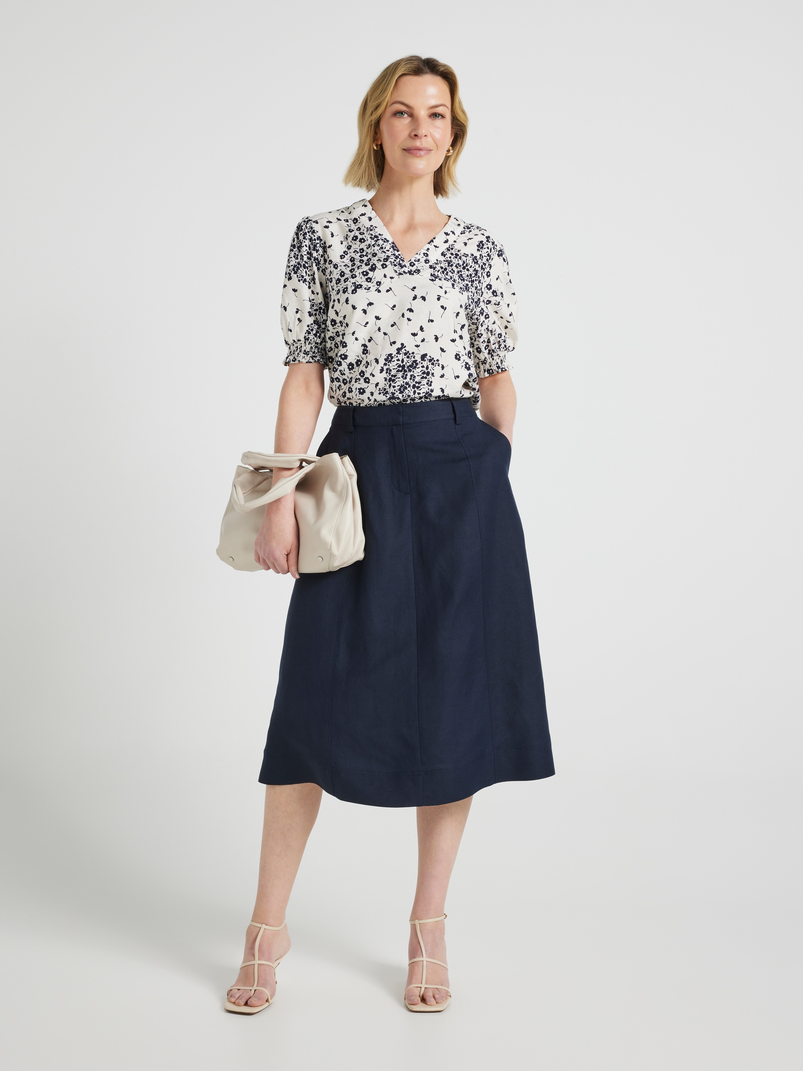 Chloe Linen Blend Skirt
