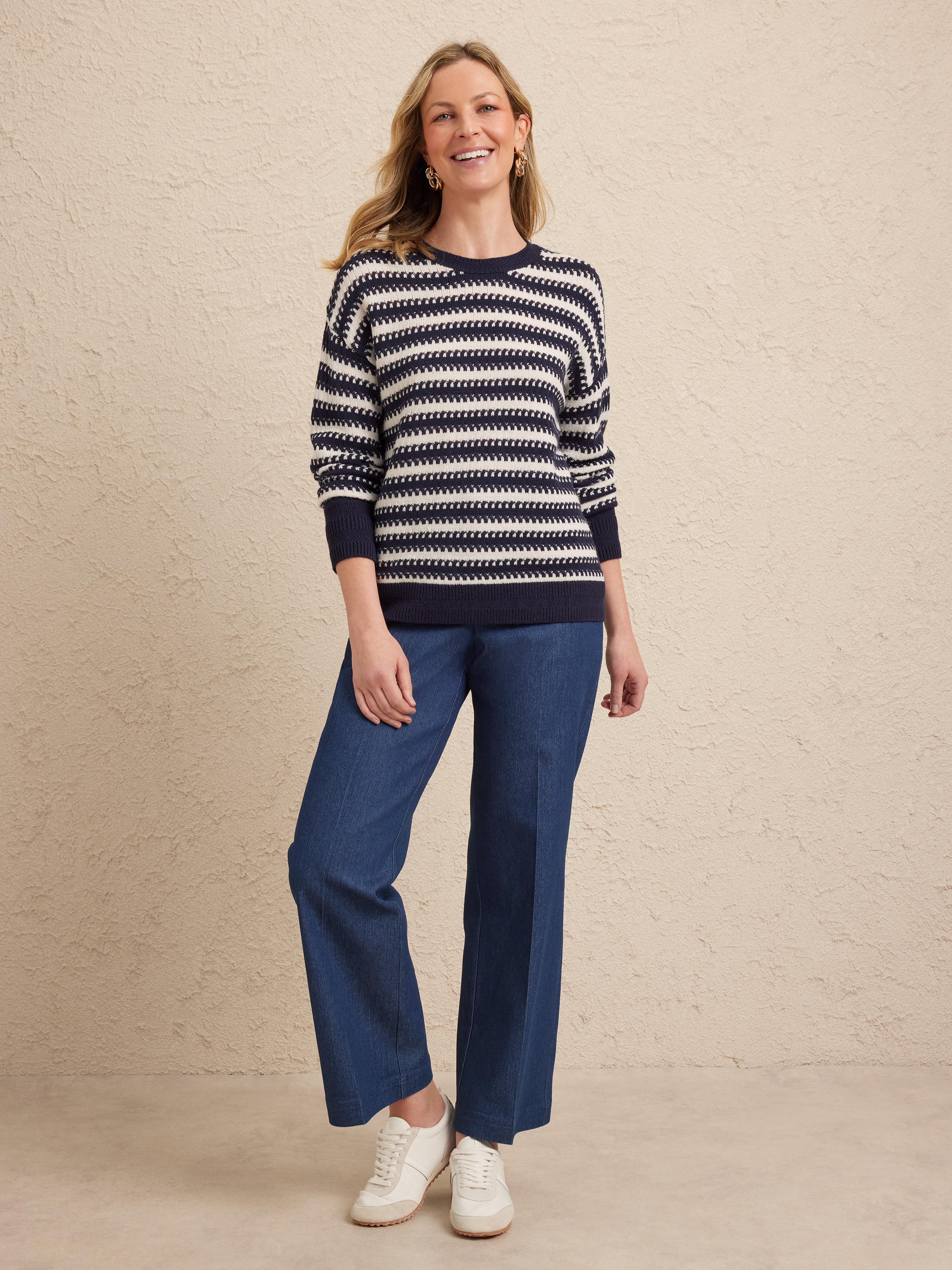 Cherry Crew Stripe Jumper