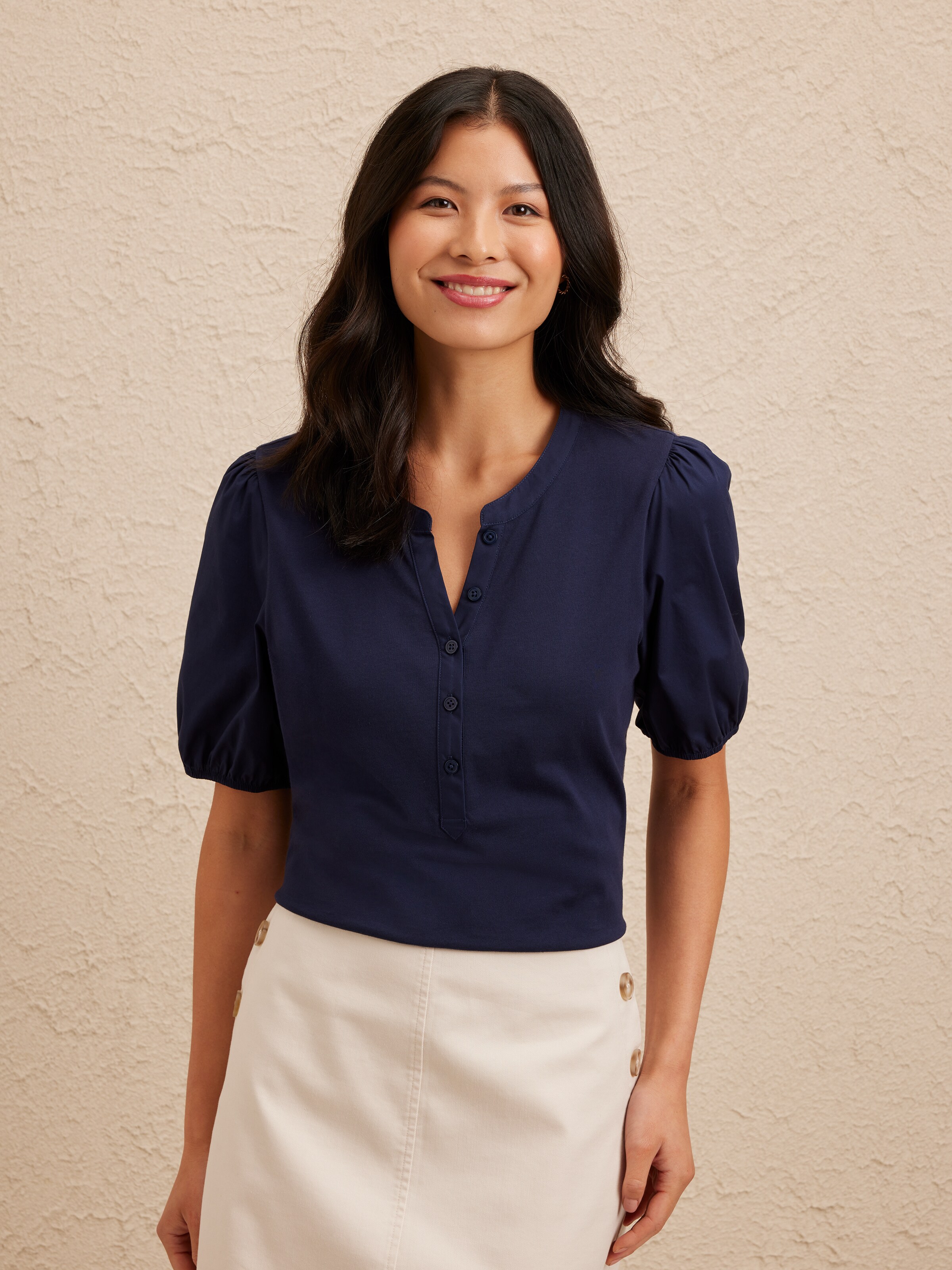 Kerry Poplin Sleeve Tee