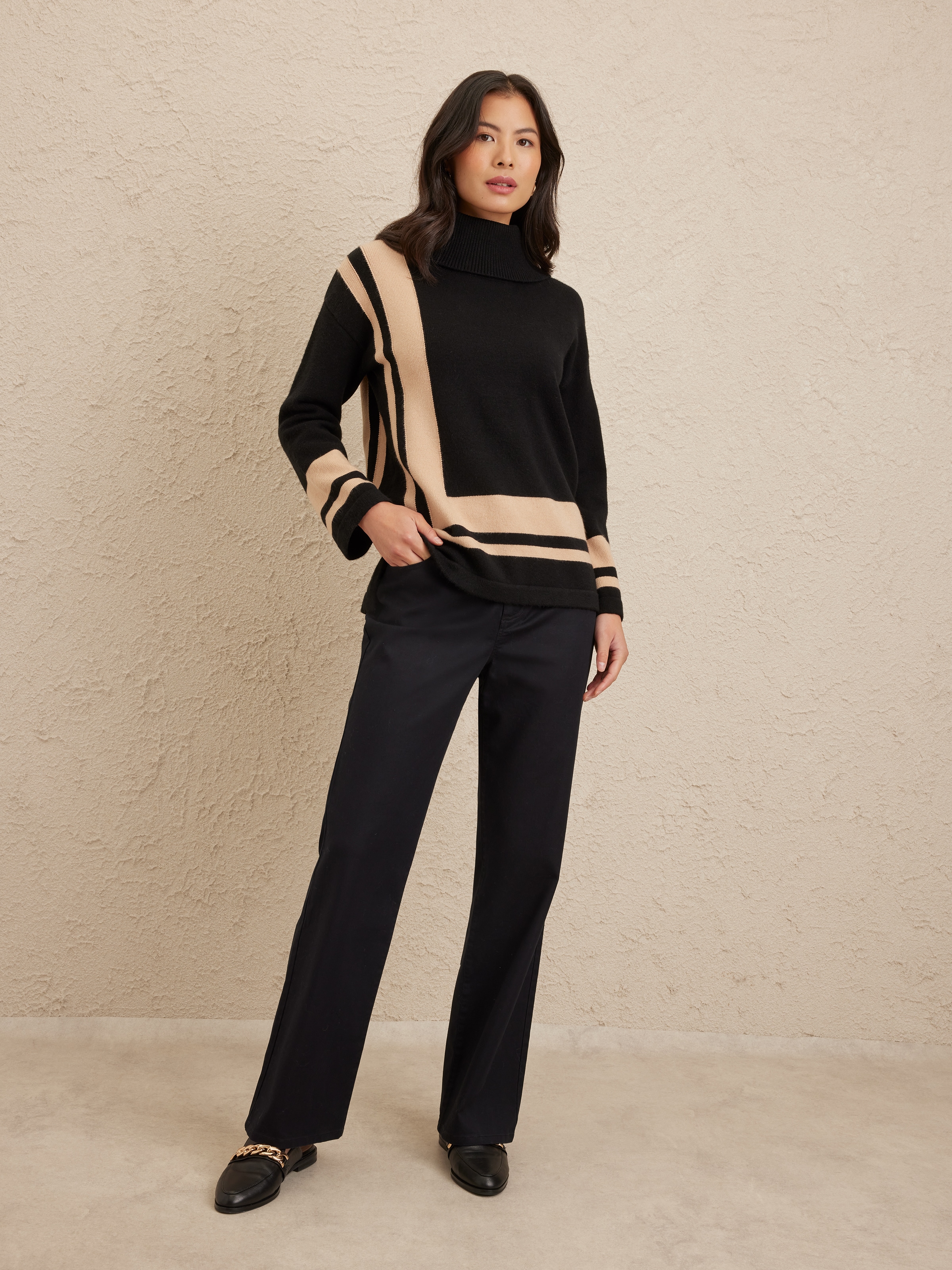 Christie Cowl Block Jumper