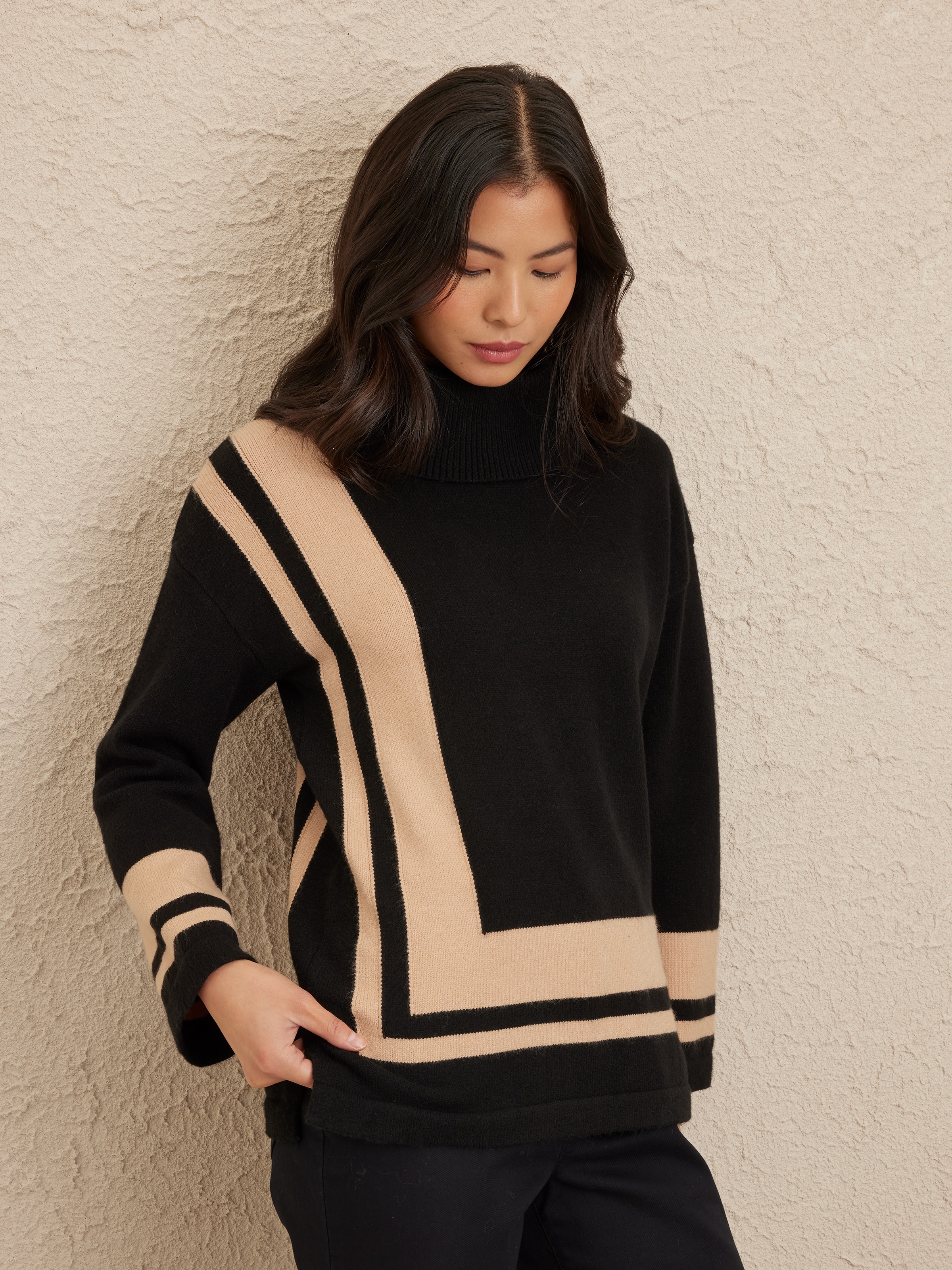 Christie Cowl Block Jumper
