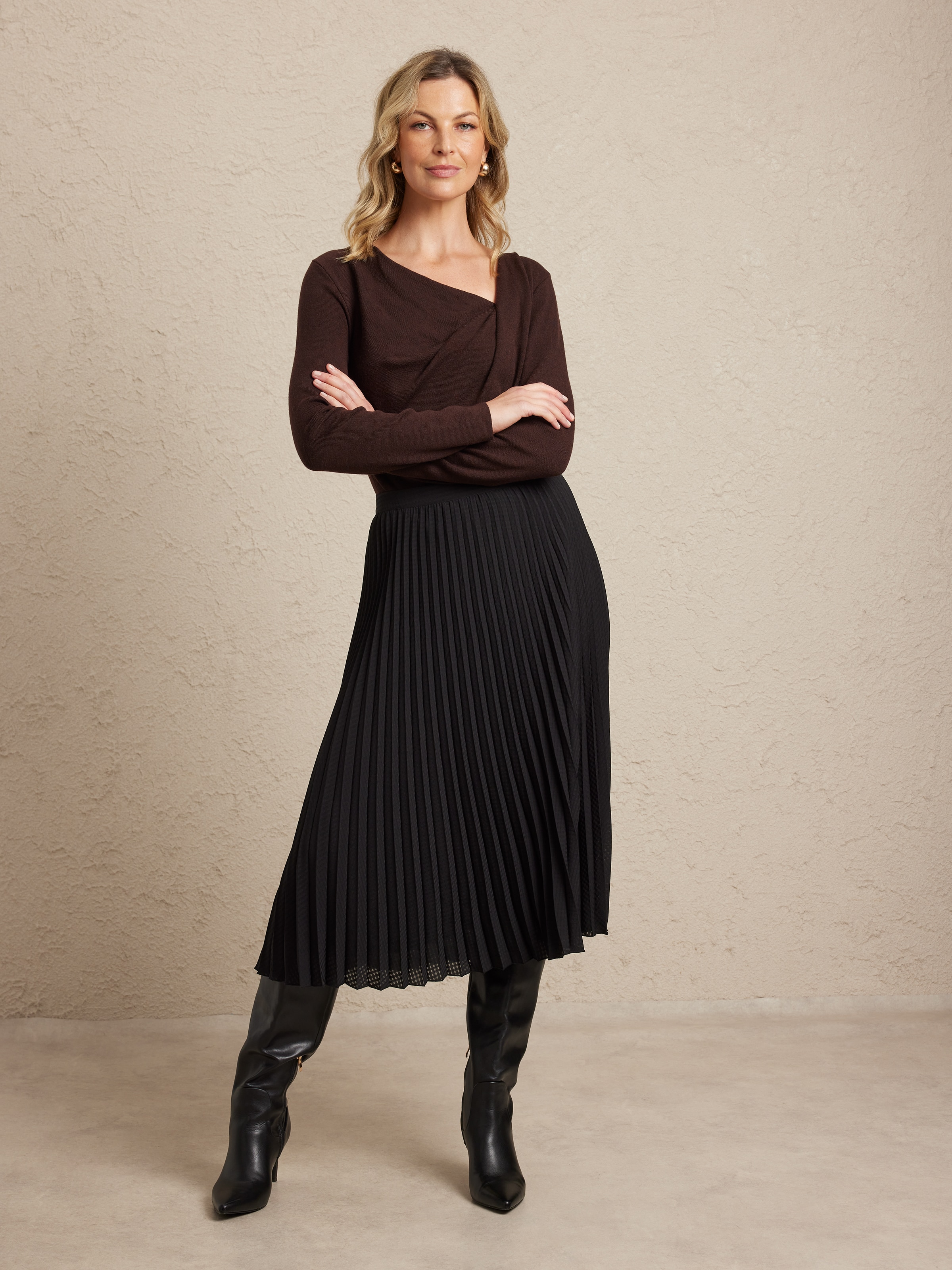 Long Sleeve Cobie Cowl Neck Fine Jump