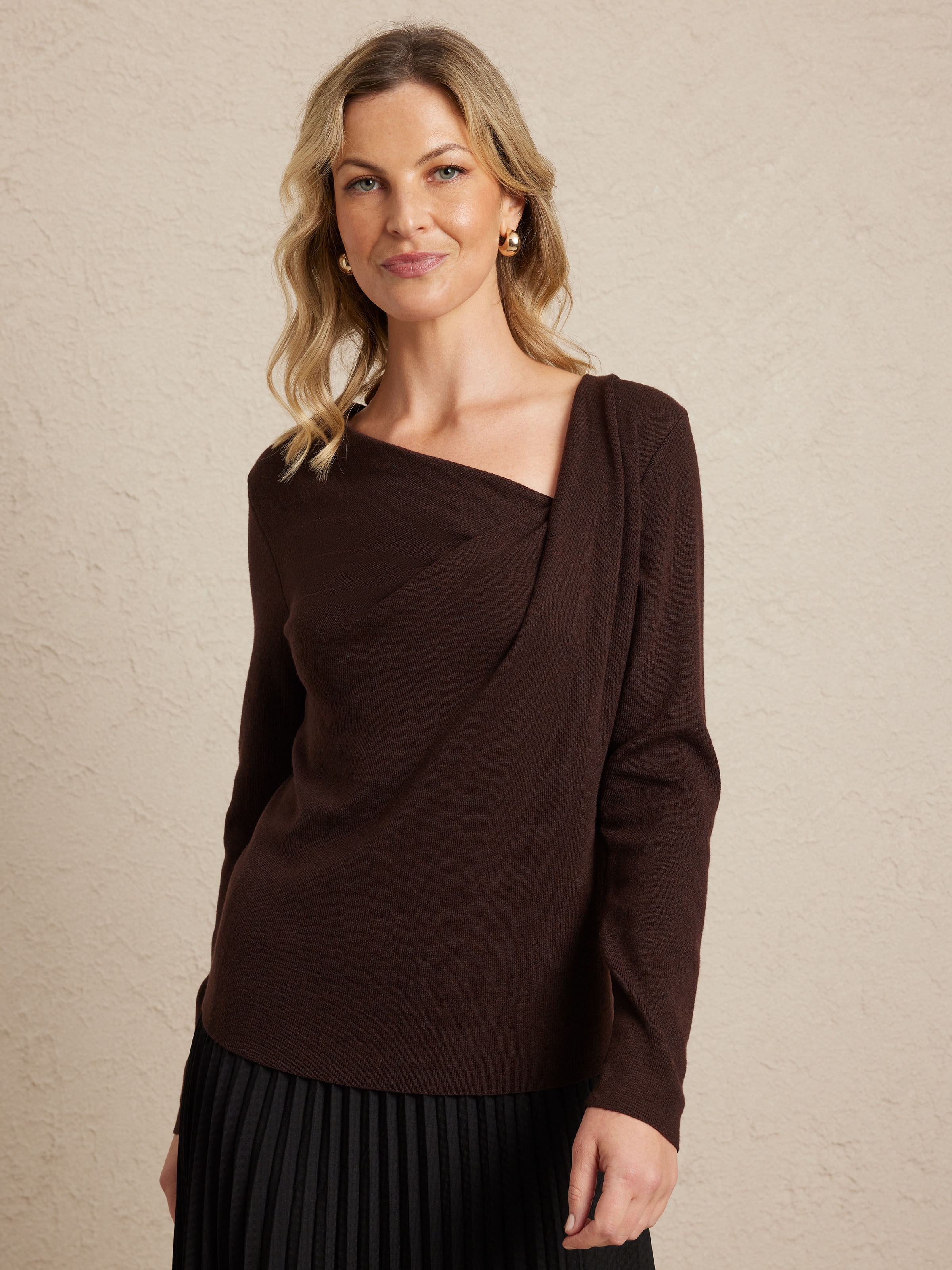 Long Sleeve Cobie Cowl Neck Fine Jump