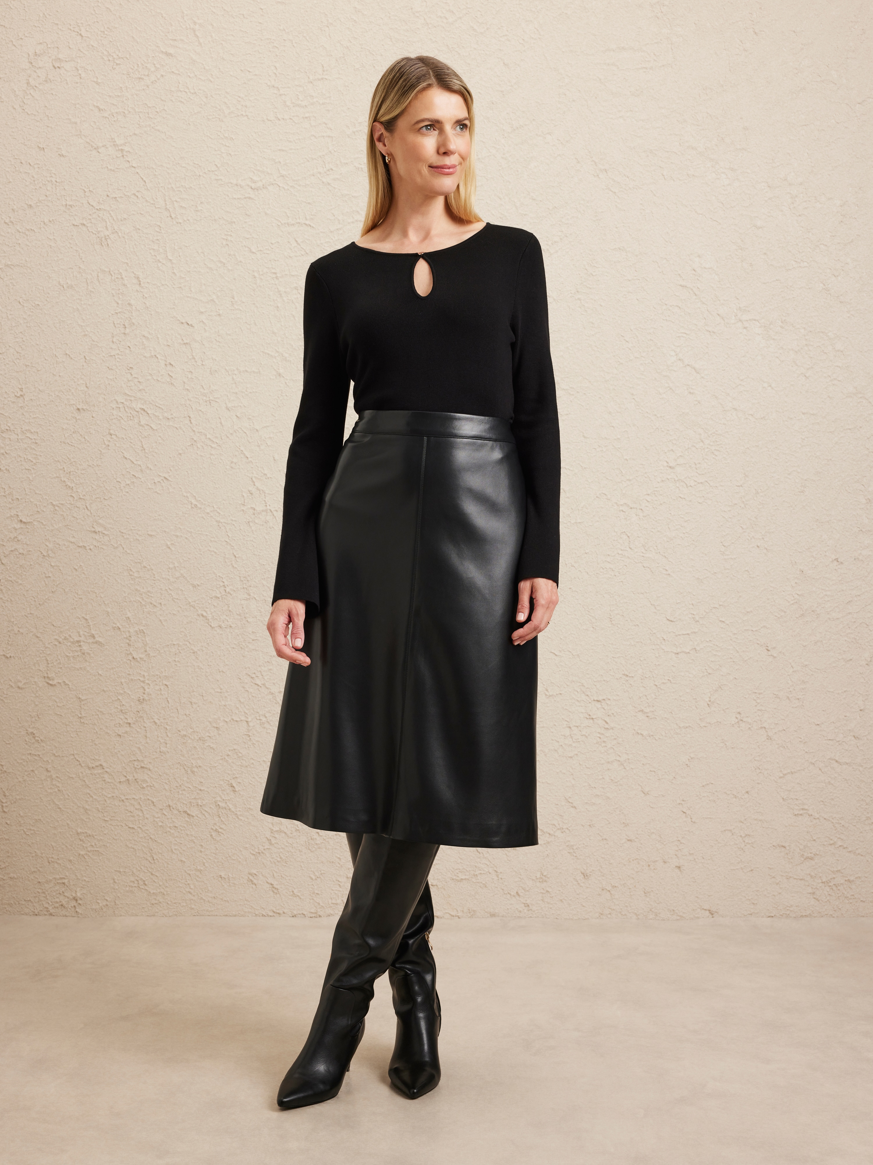 Long Sleeve Kelly Keyhole Jumper