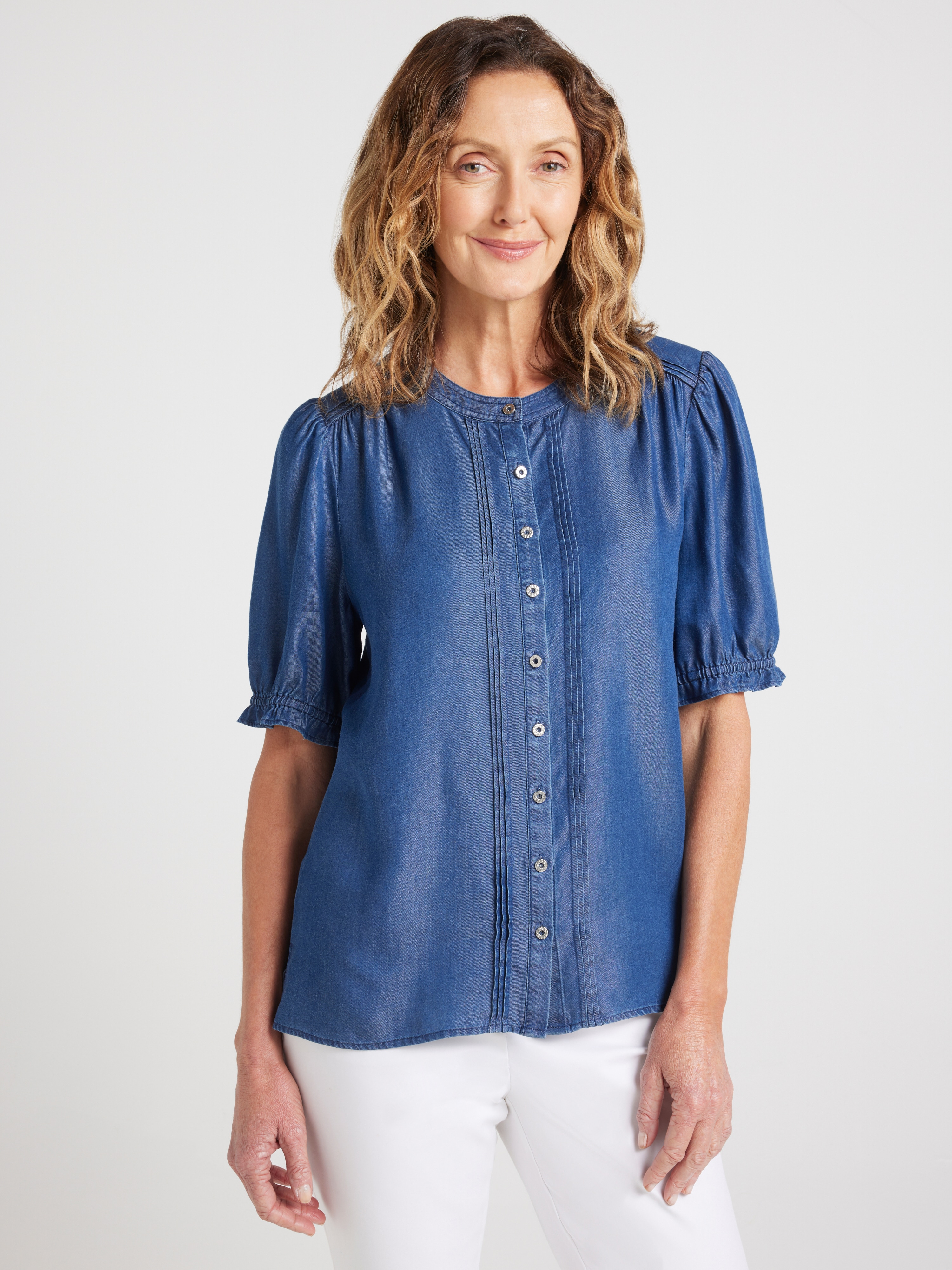 Lina Chambray Top