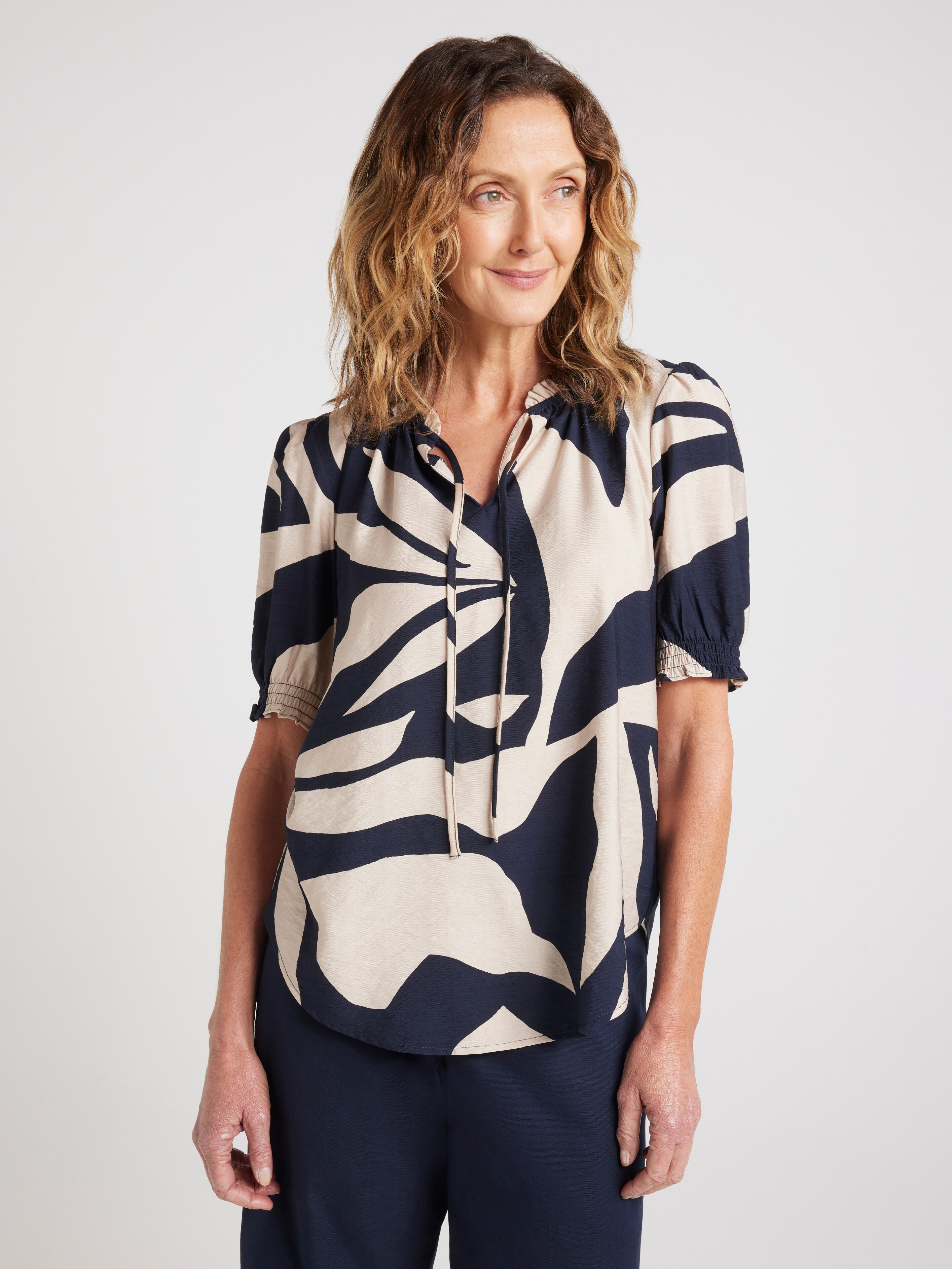Ellie Neck Tie Blouse