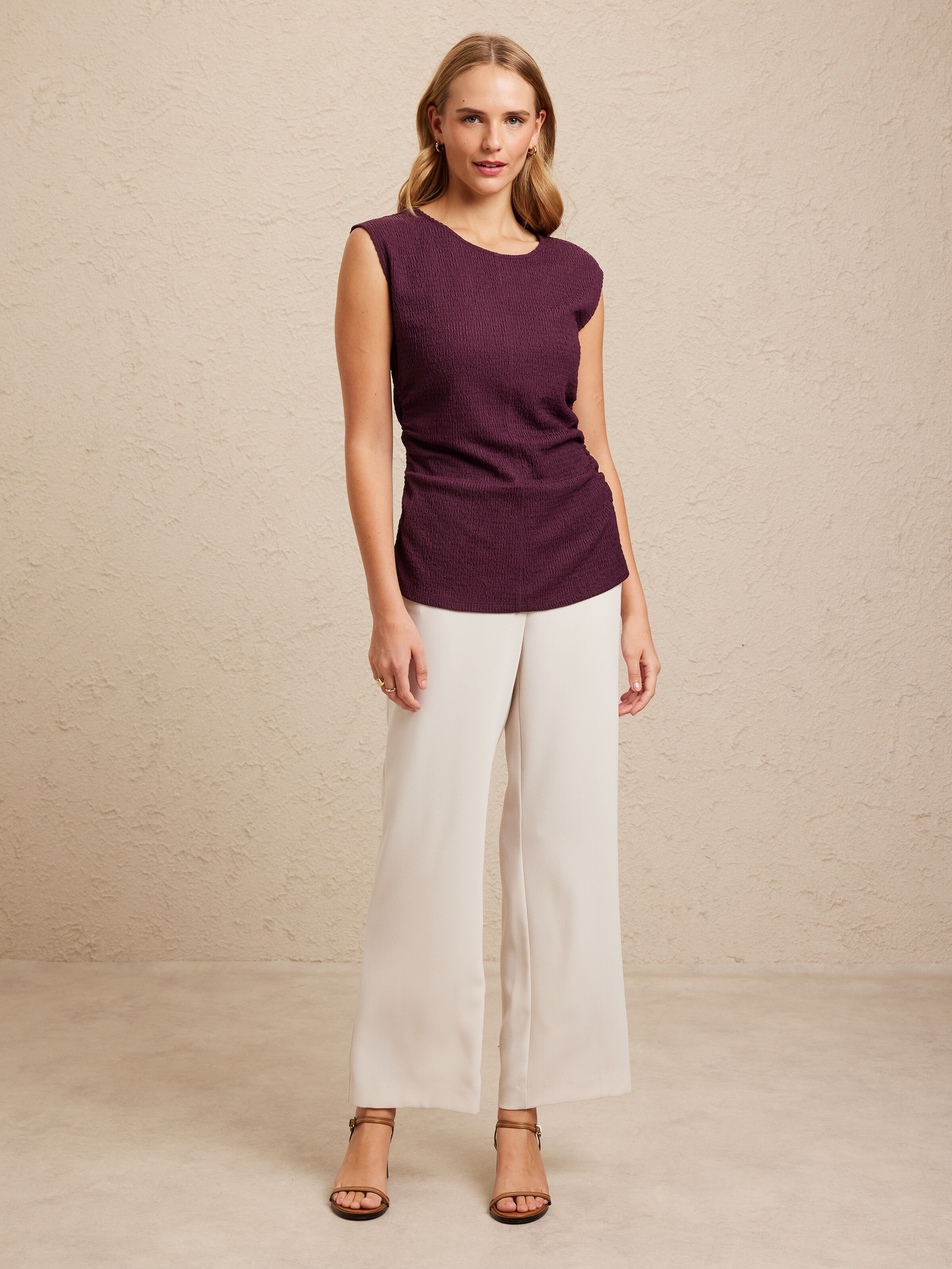 Cecilia Ripple Jersey Top