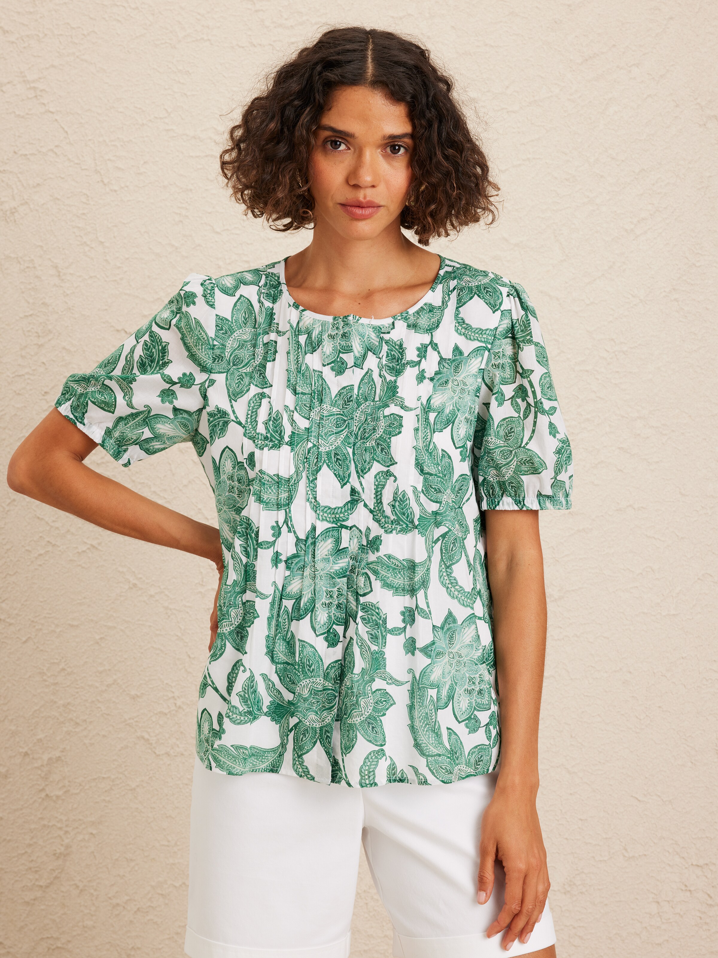 Lou Pintuck Cotton Top