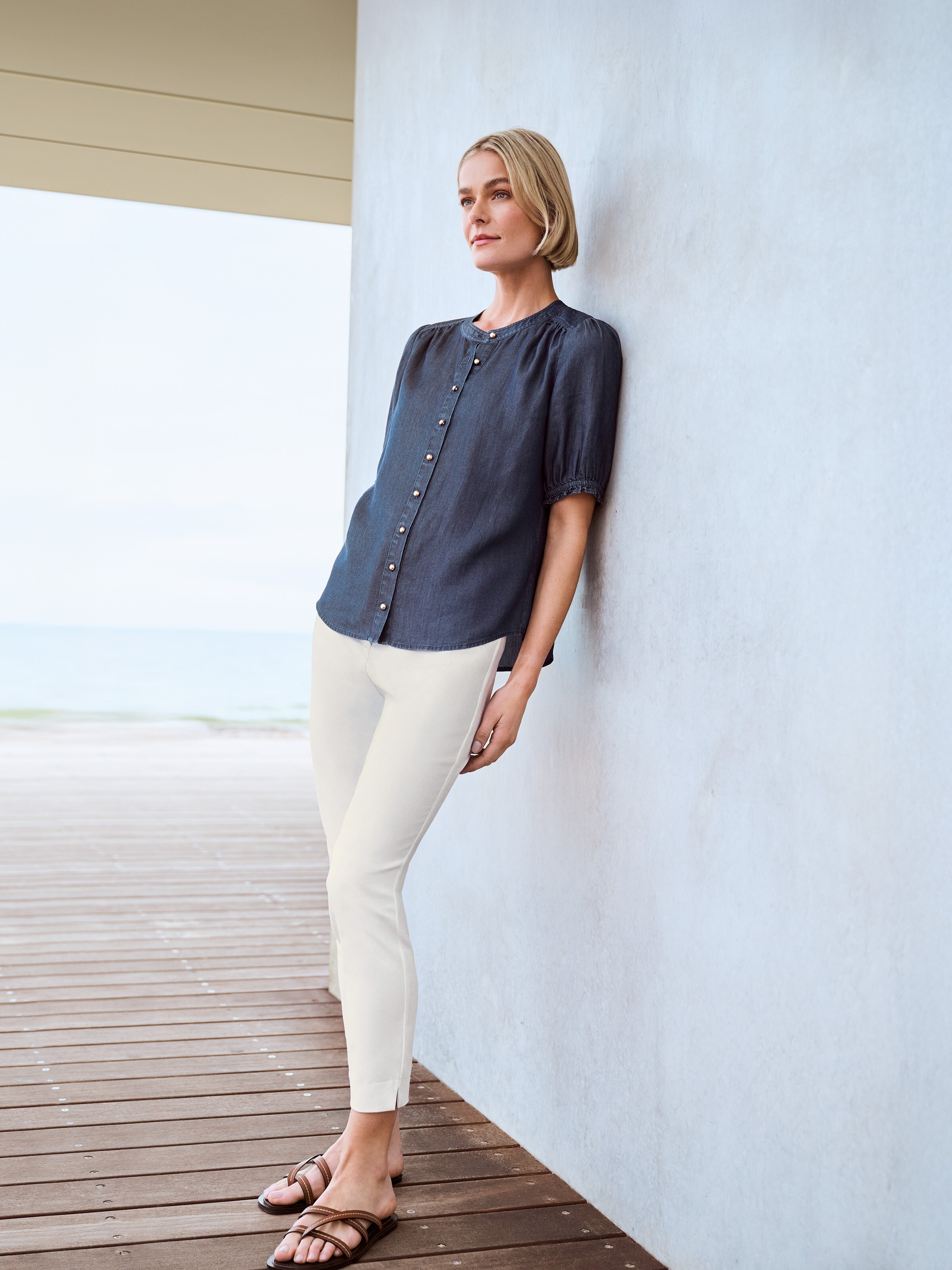 Lexi Chambray Top