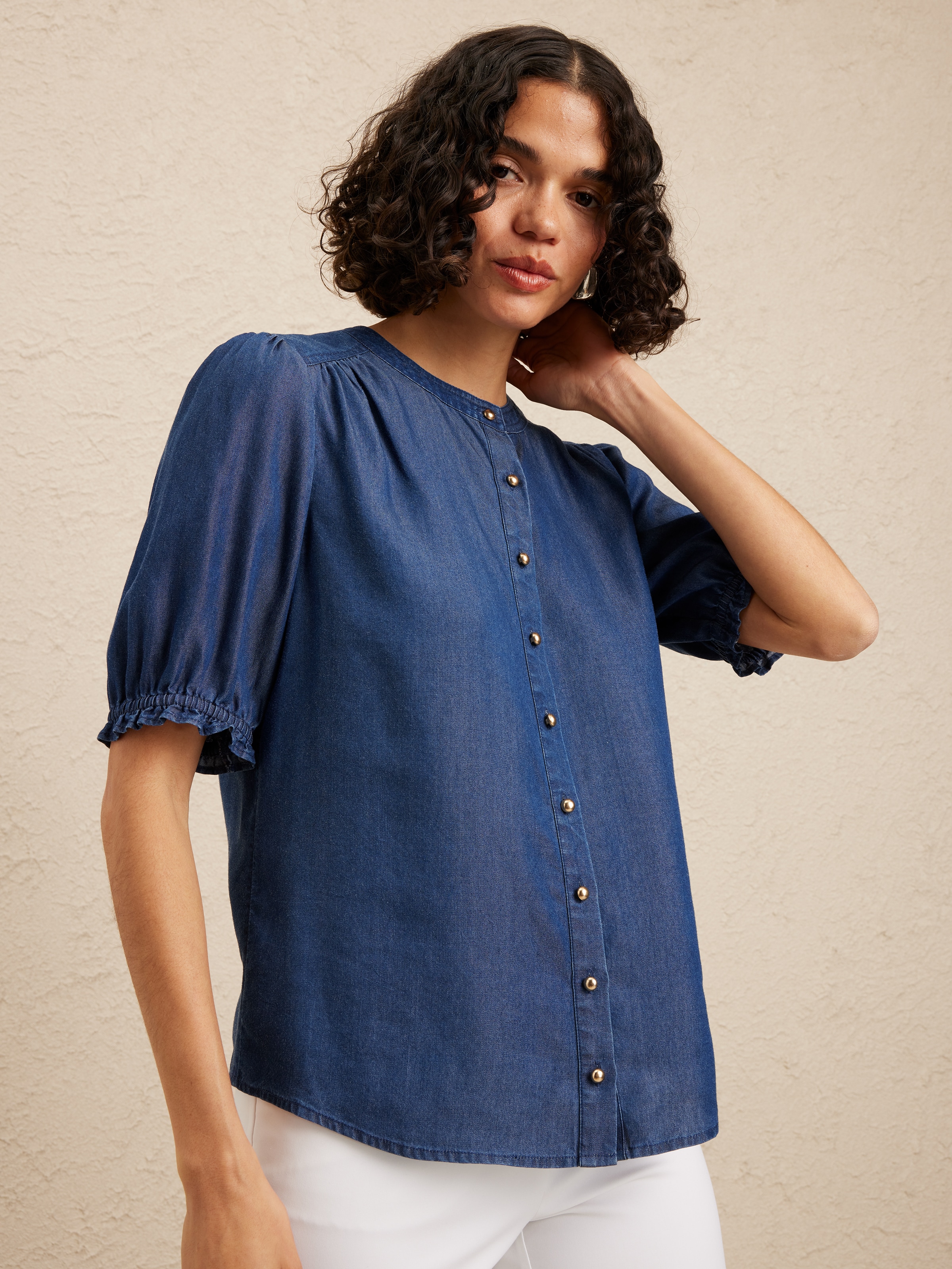 Lexi Chambray Top