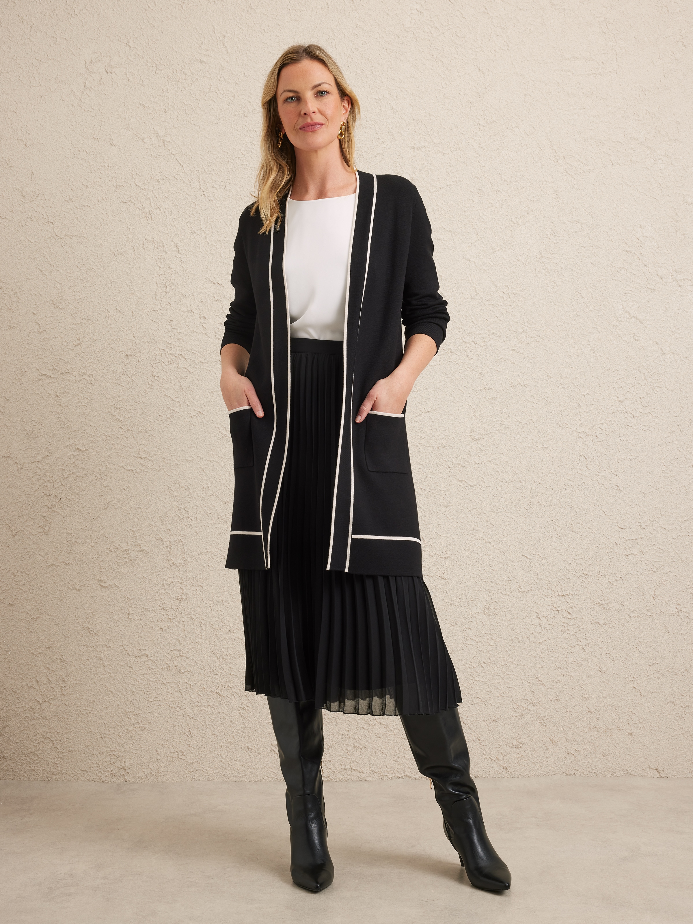 Tianna Tipped Cardi Coat