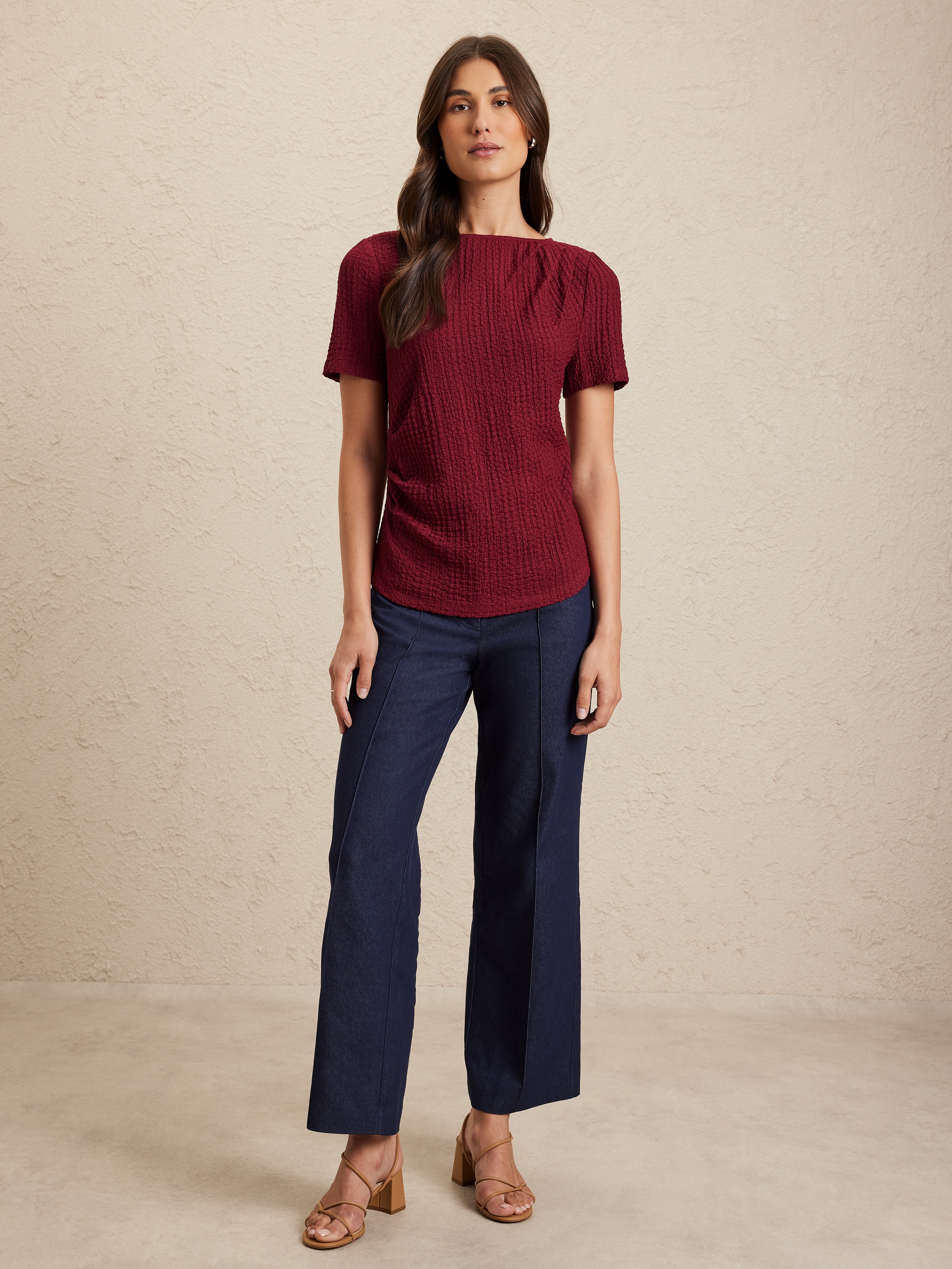 Viviana Ripple Jersey Top