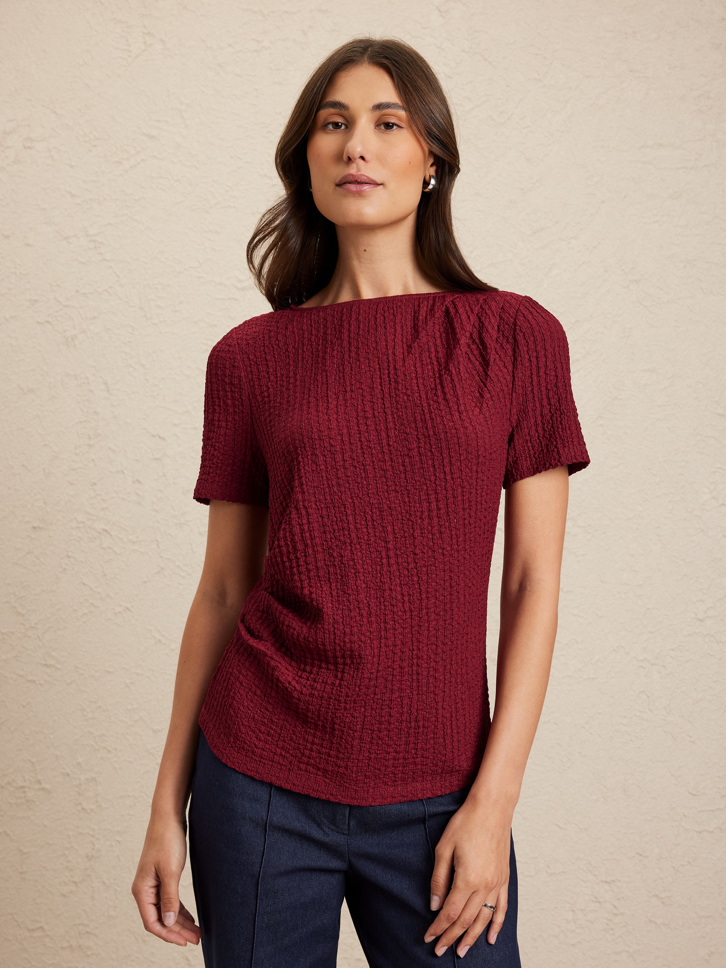 Viviana Ripple Jersey Top