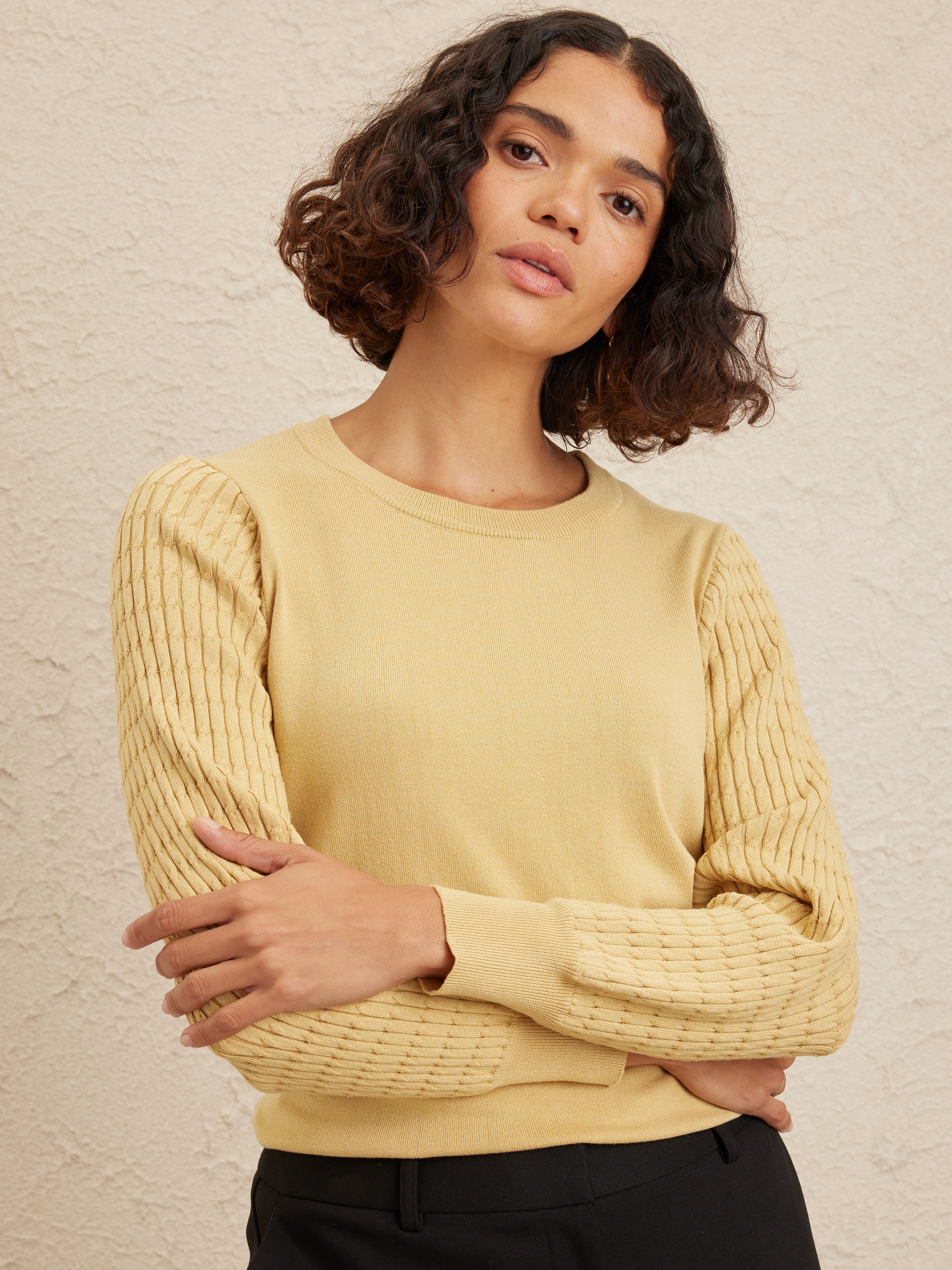 Tabi Long Textured Sleeve Jumper