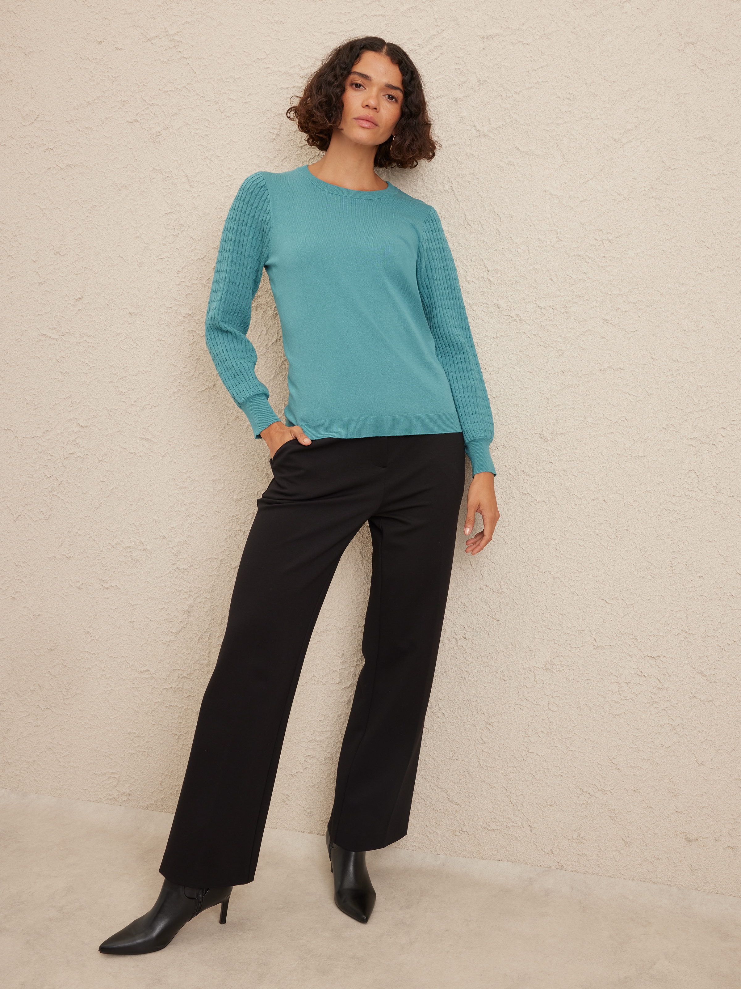 Tabi Long Textured Sleeve Jumper