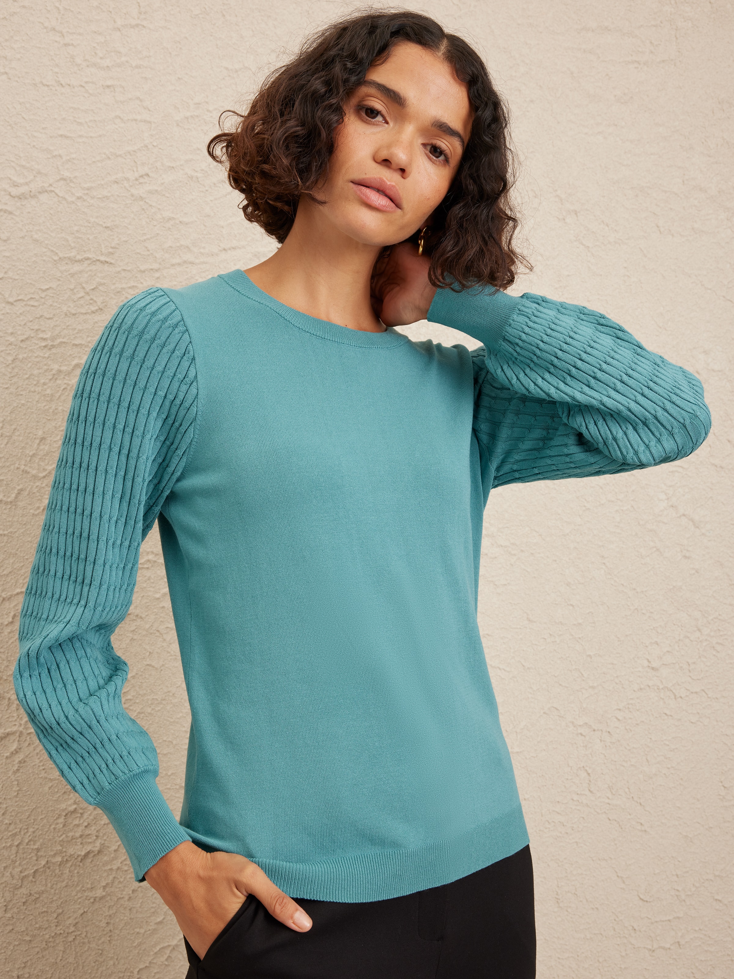 Tabi Long Textured Sleeve Jumper
