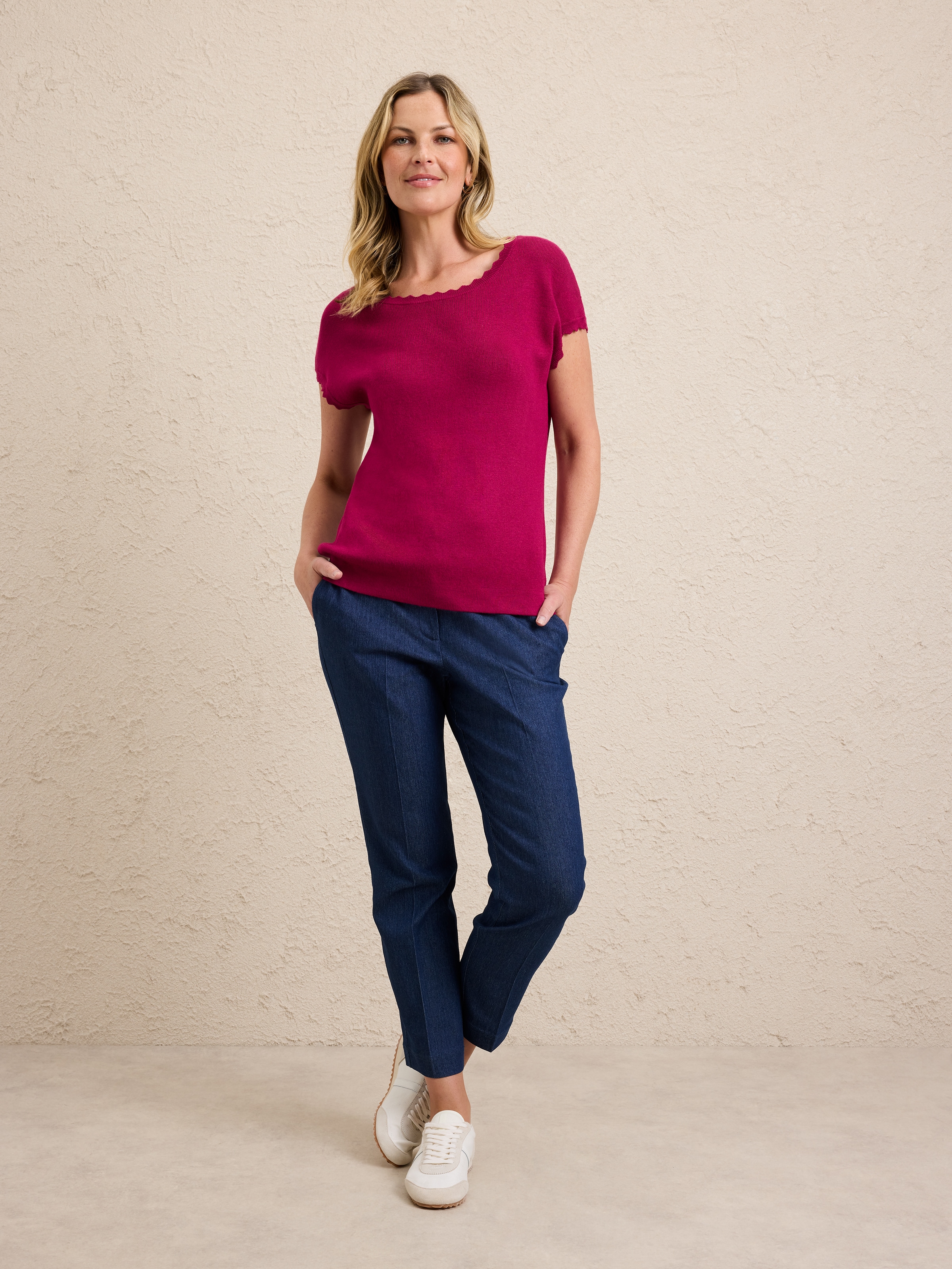 Tahlia Scallop Knit Top