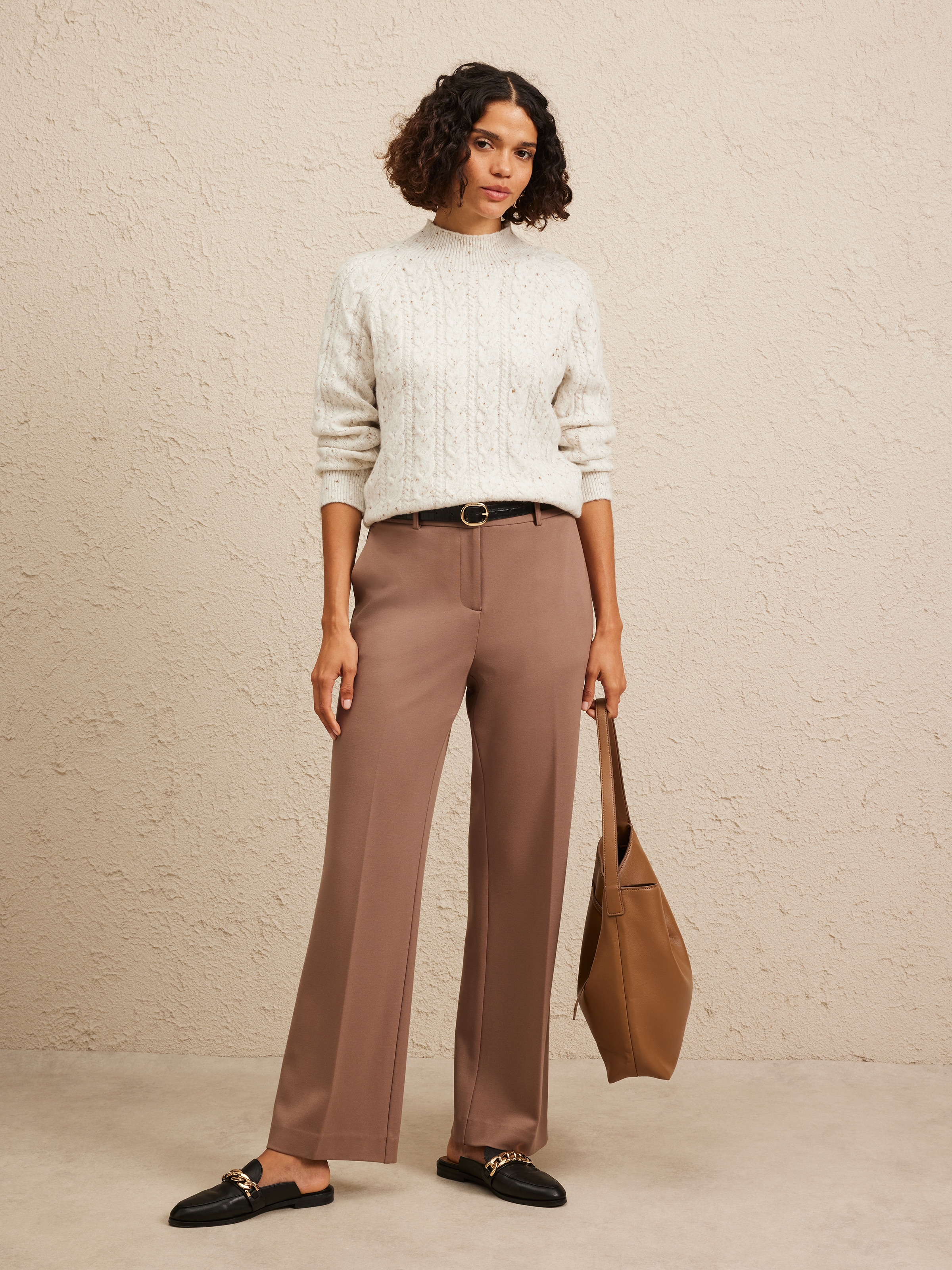 Fifi Funnel Cable Fleck Jumper
