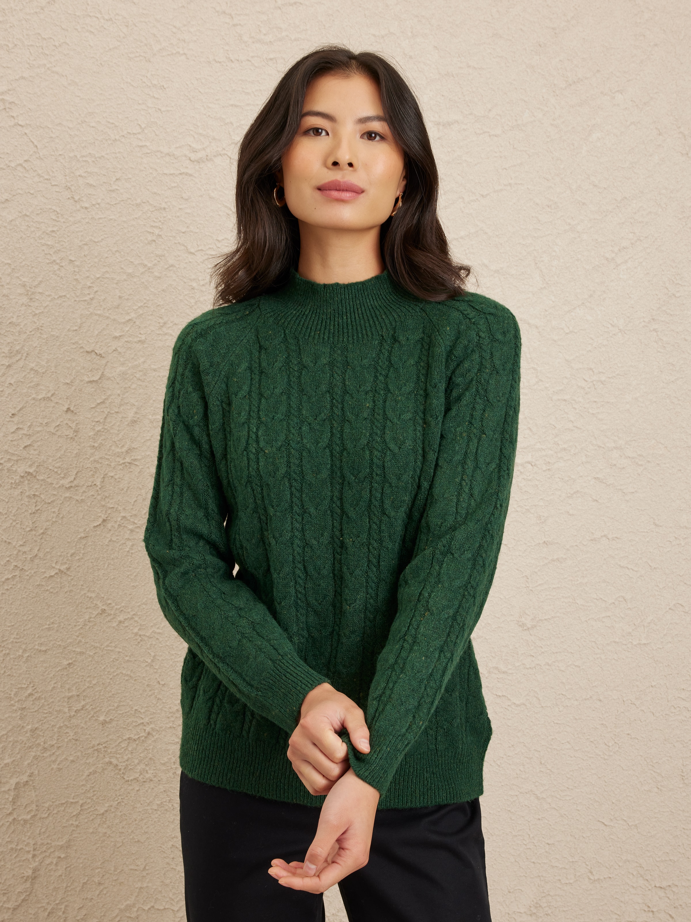Fifi Funnel Cable Fleck Jumper
