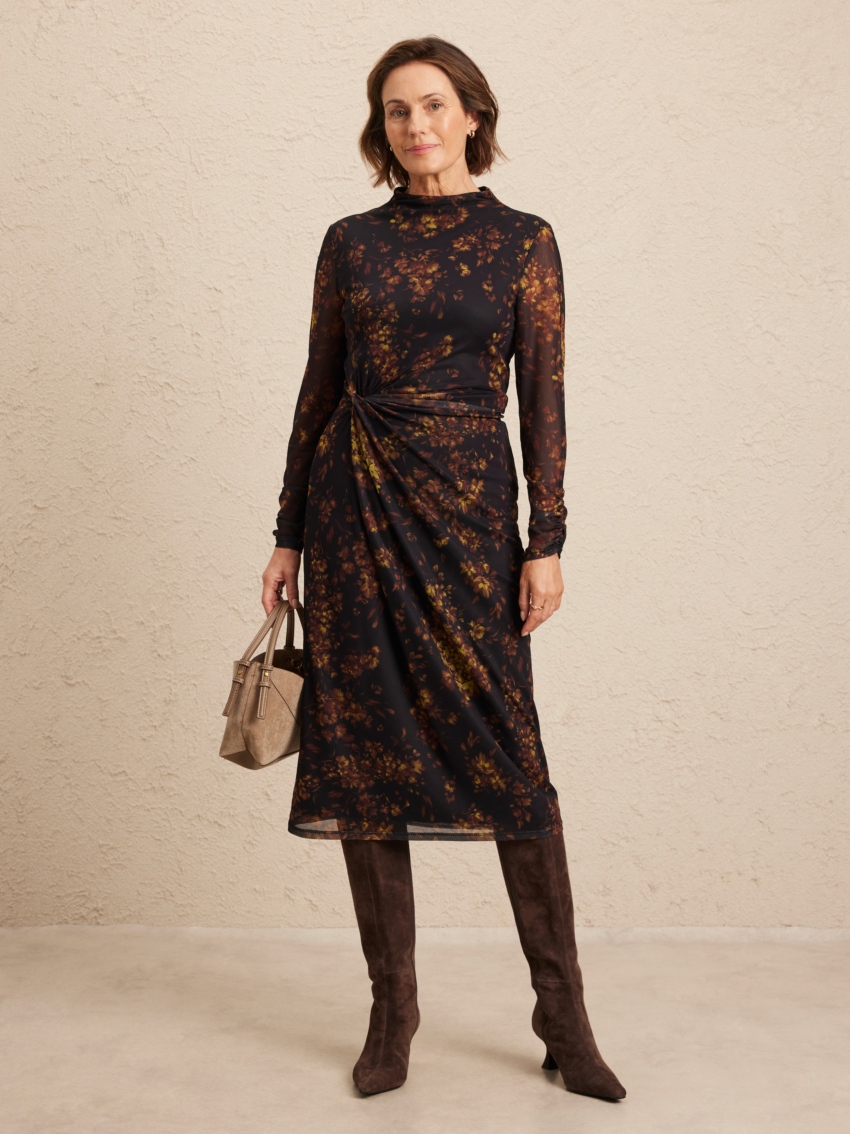 Teagan Mesh Shift Dress