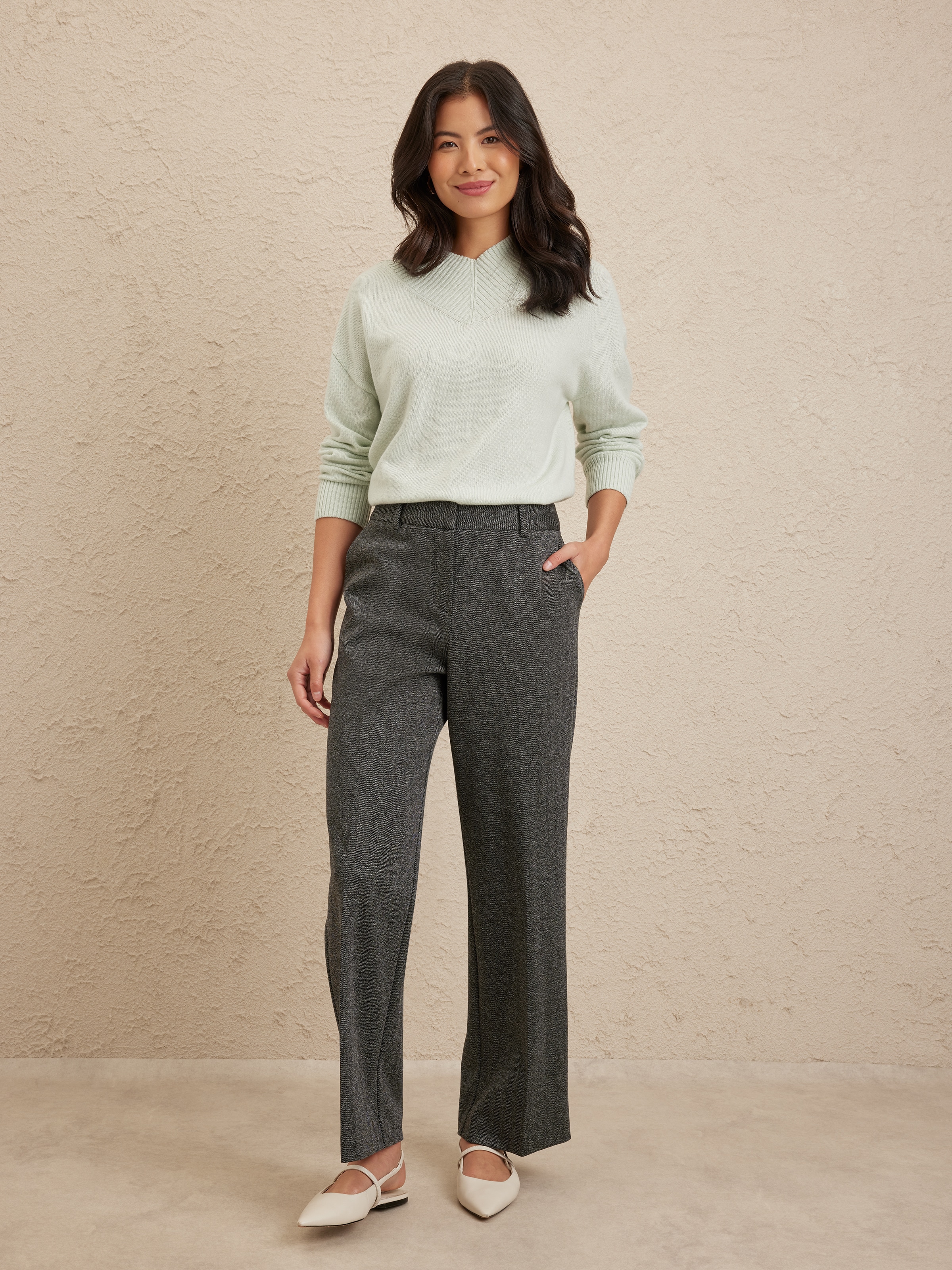 Rebecca Rib Mock Neck Jumper