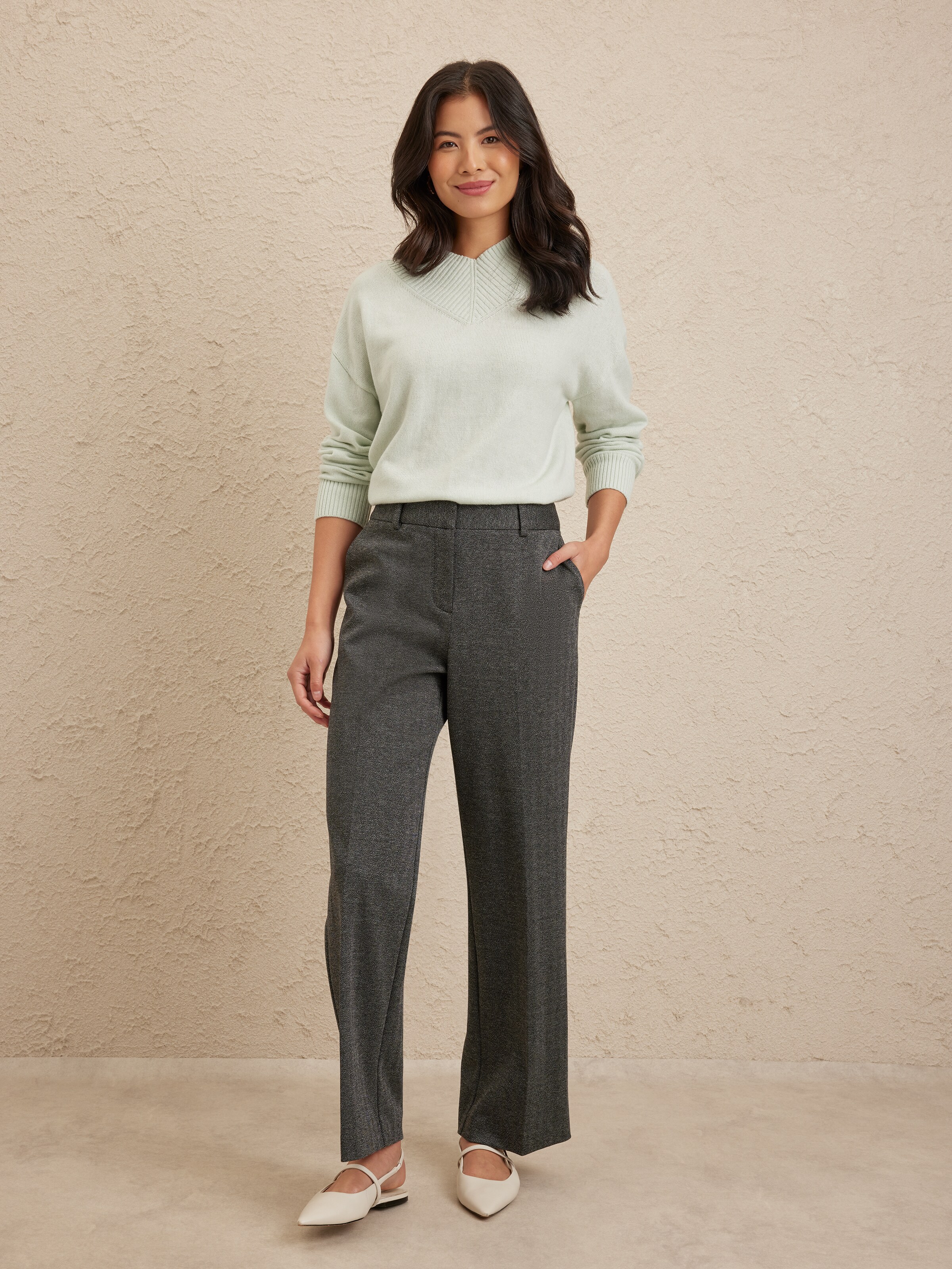 Rebecca Rib Mock Neck Jumper