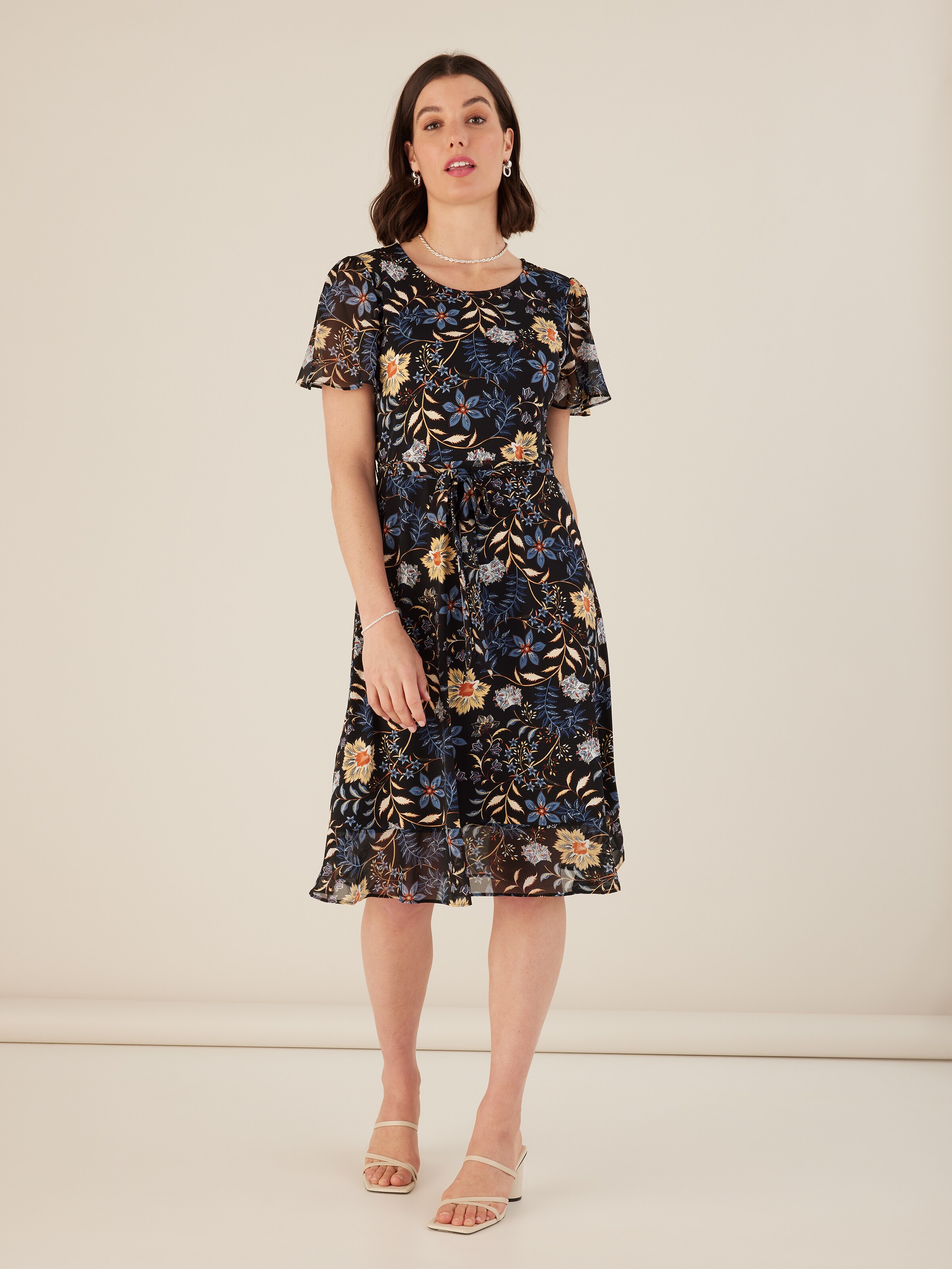 Megan chiffon midi discount dress