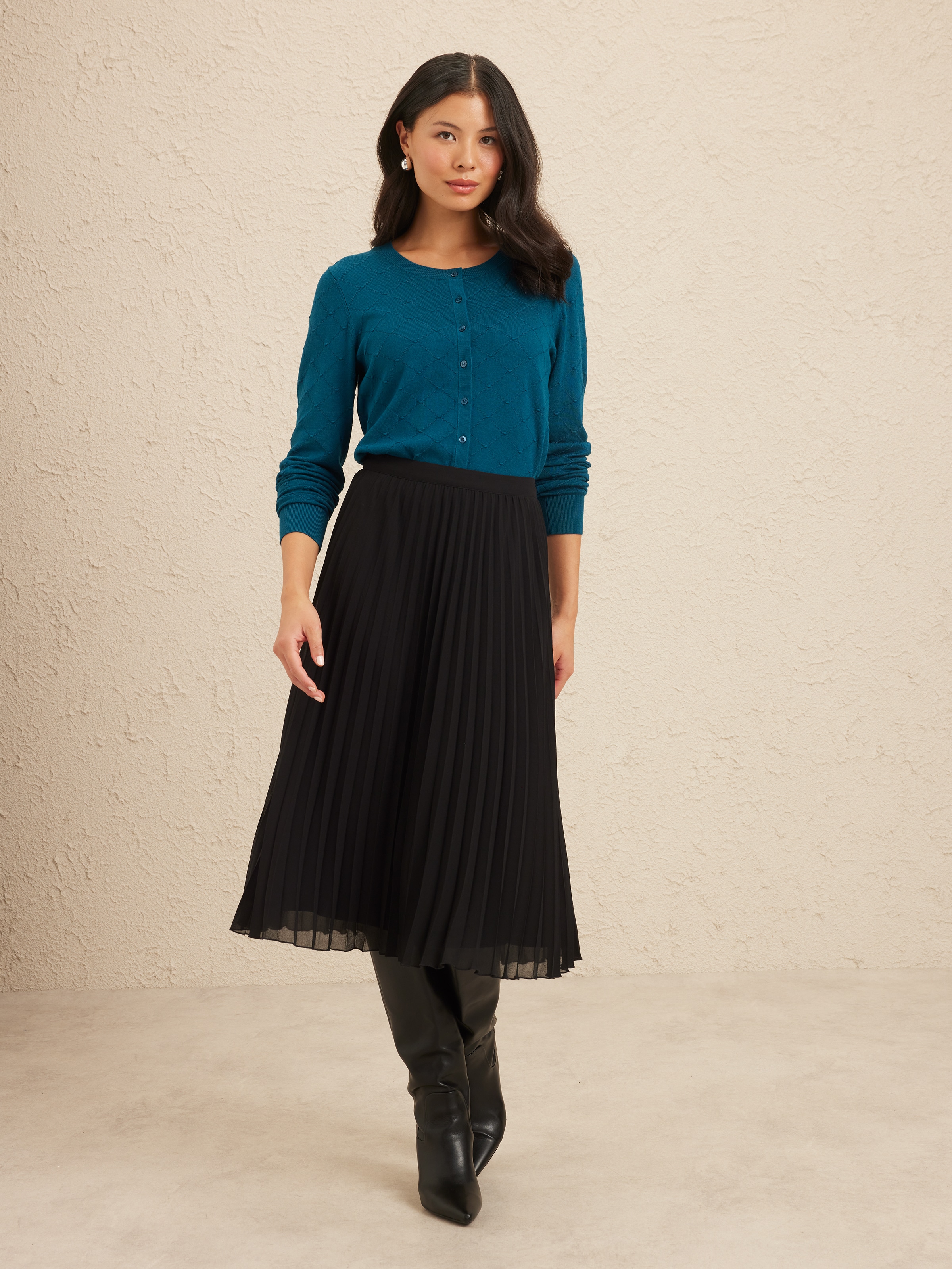 Maya Diamond Stitch Cardigan