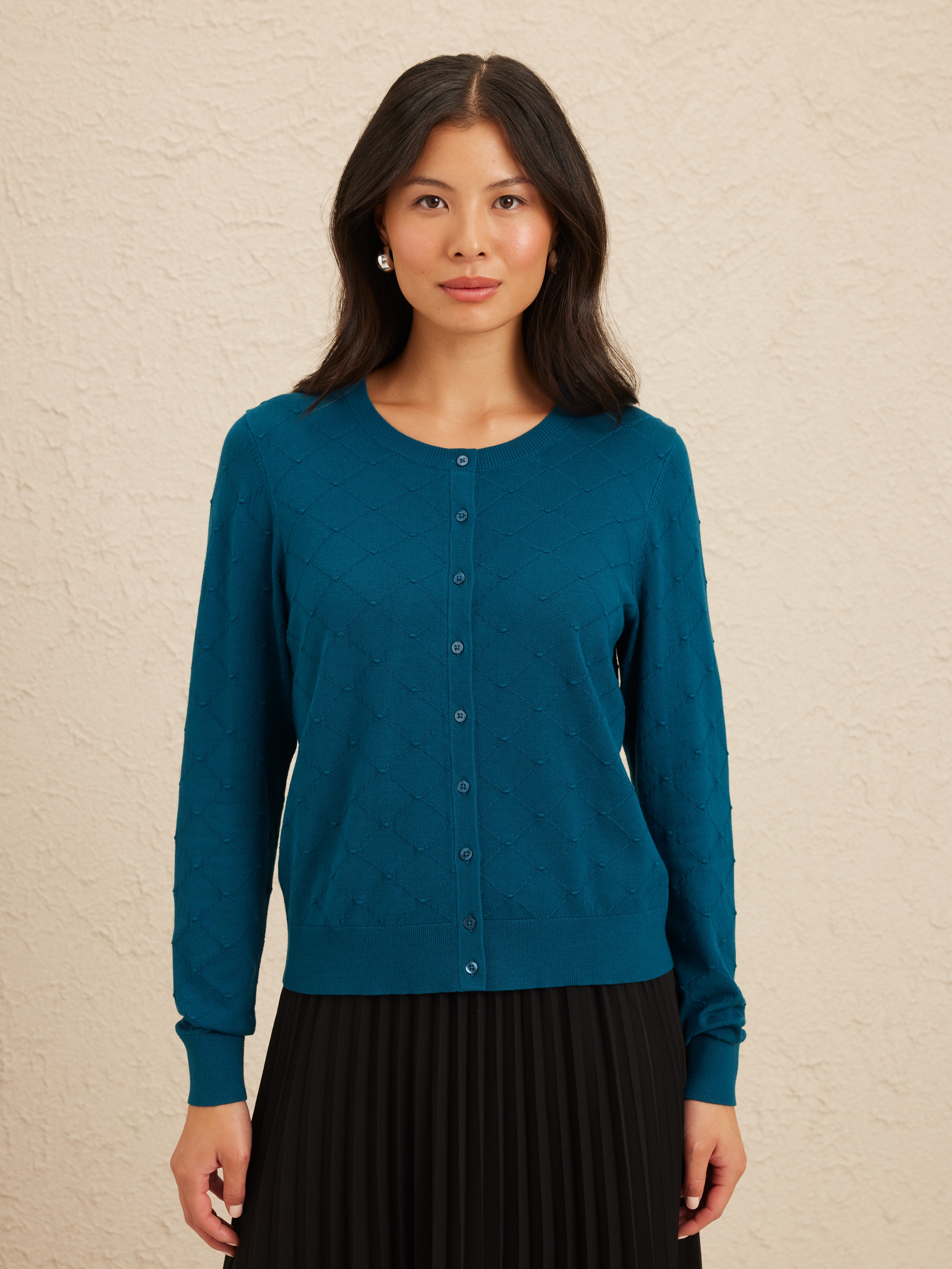Maya Diamond Stitch Cardigan