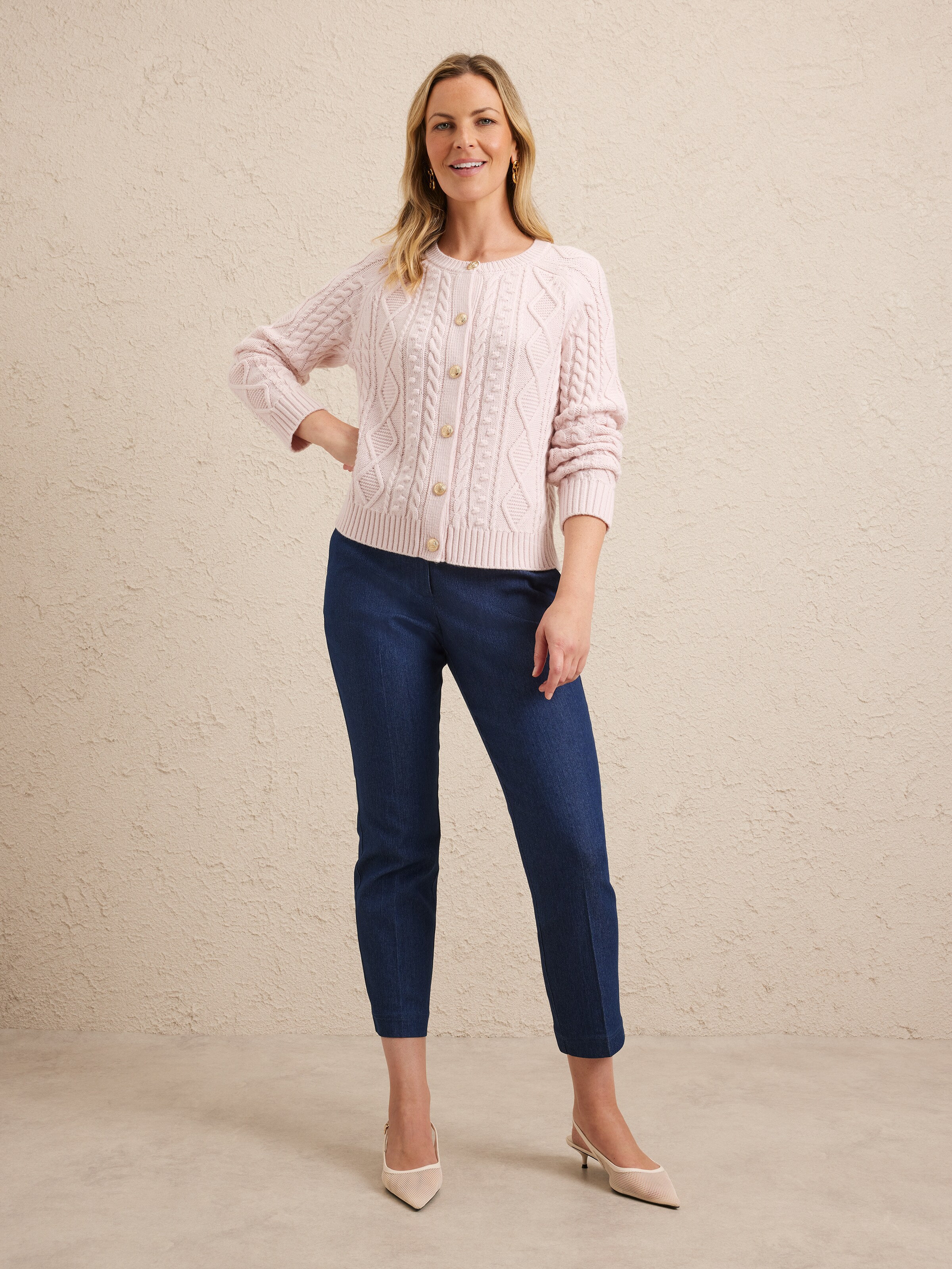 Chloe Cable Button Cardigan