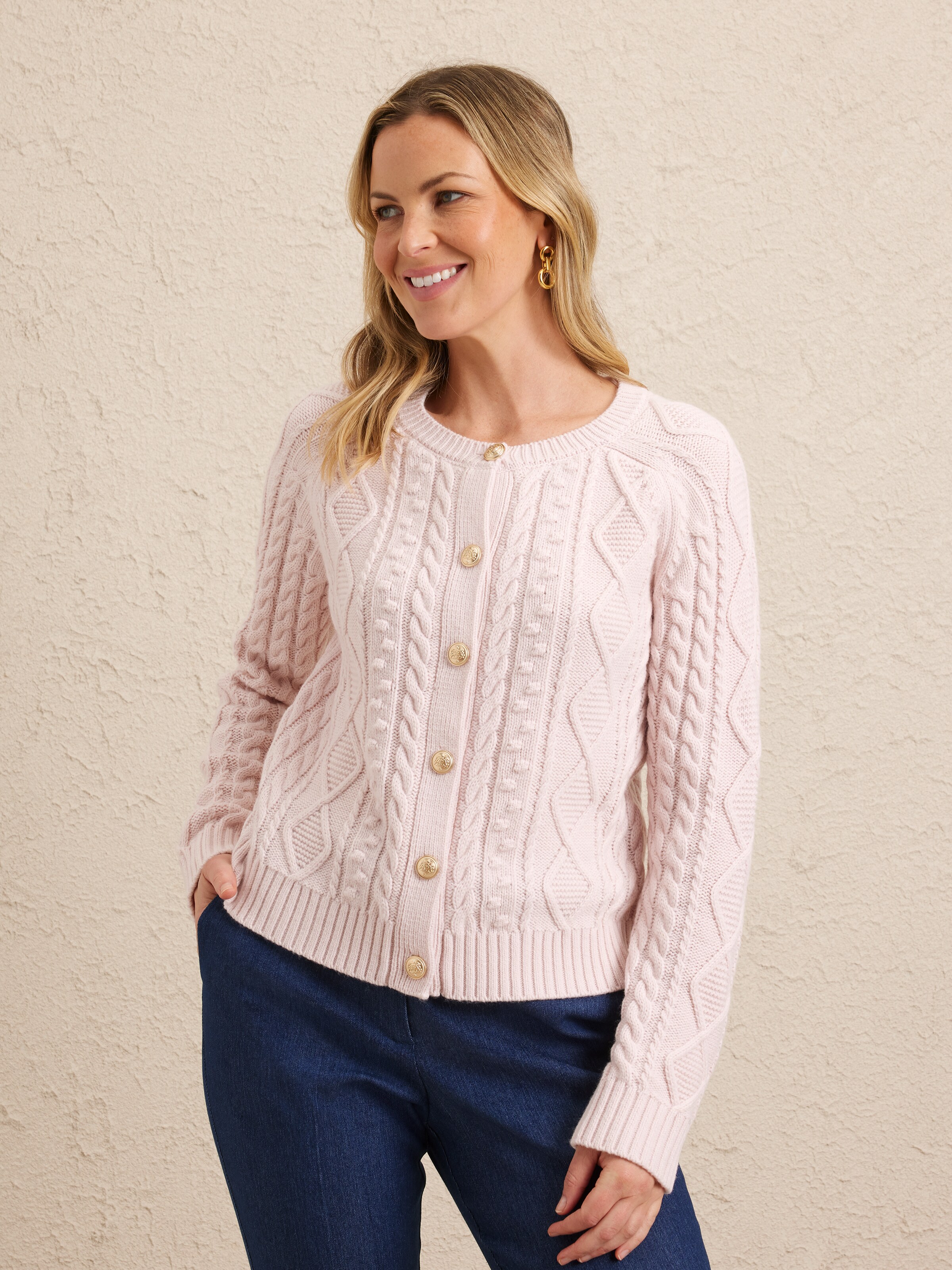 Chloe Cable Button Cardigan